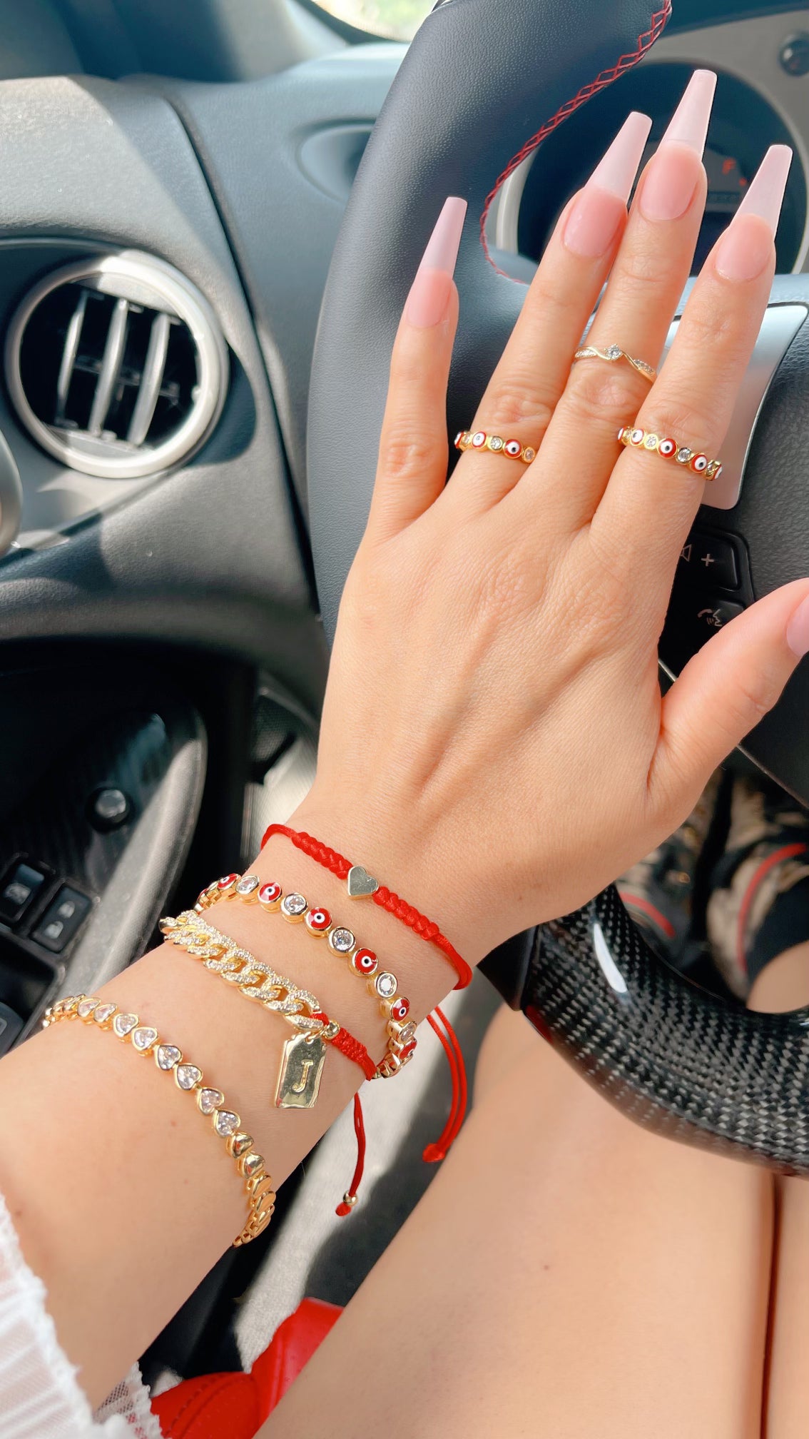 Anillo Mal de Ojo Rojo