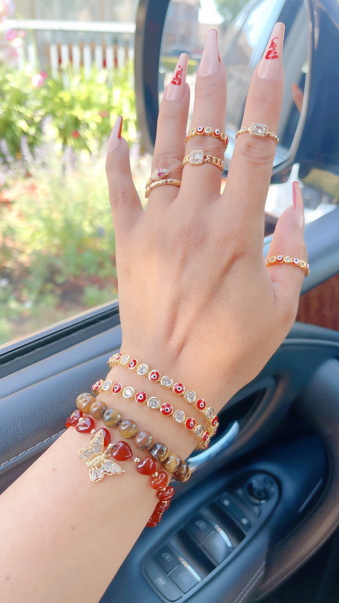 Anillo Mal de Ojo Rojo