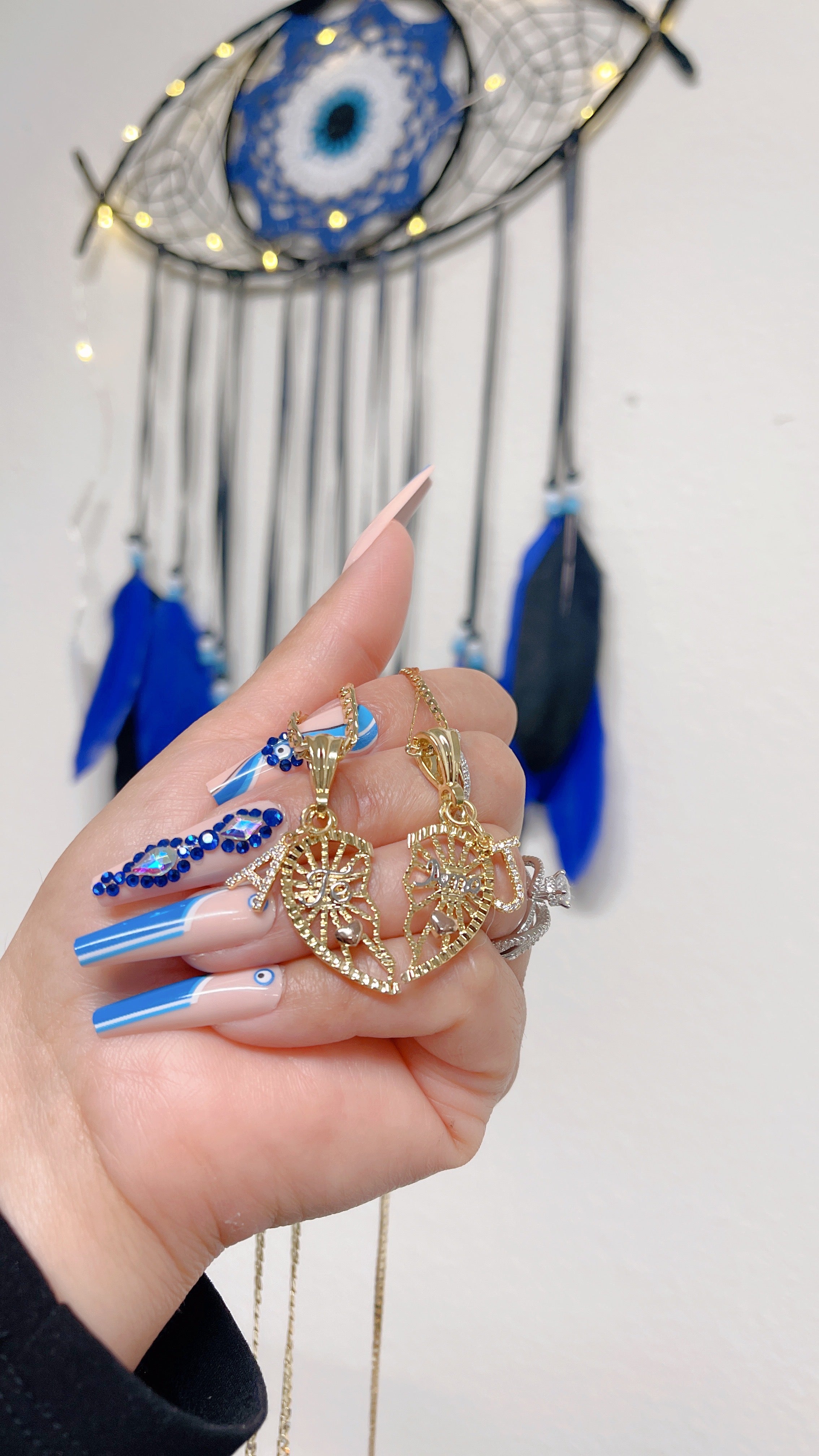 Pareja Inicial Corazón Collares