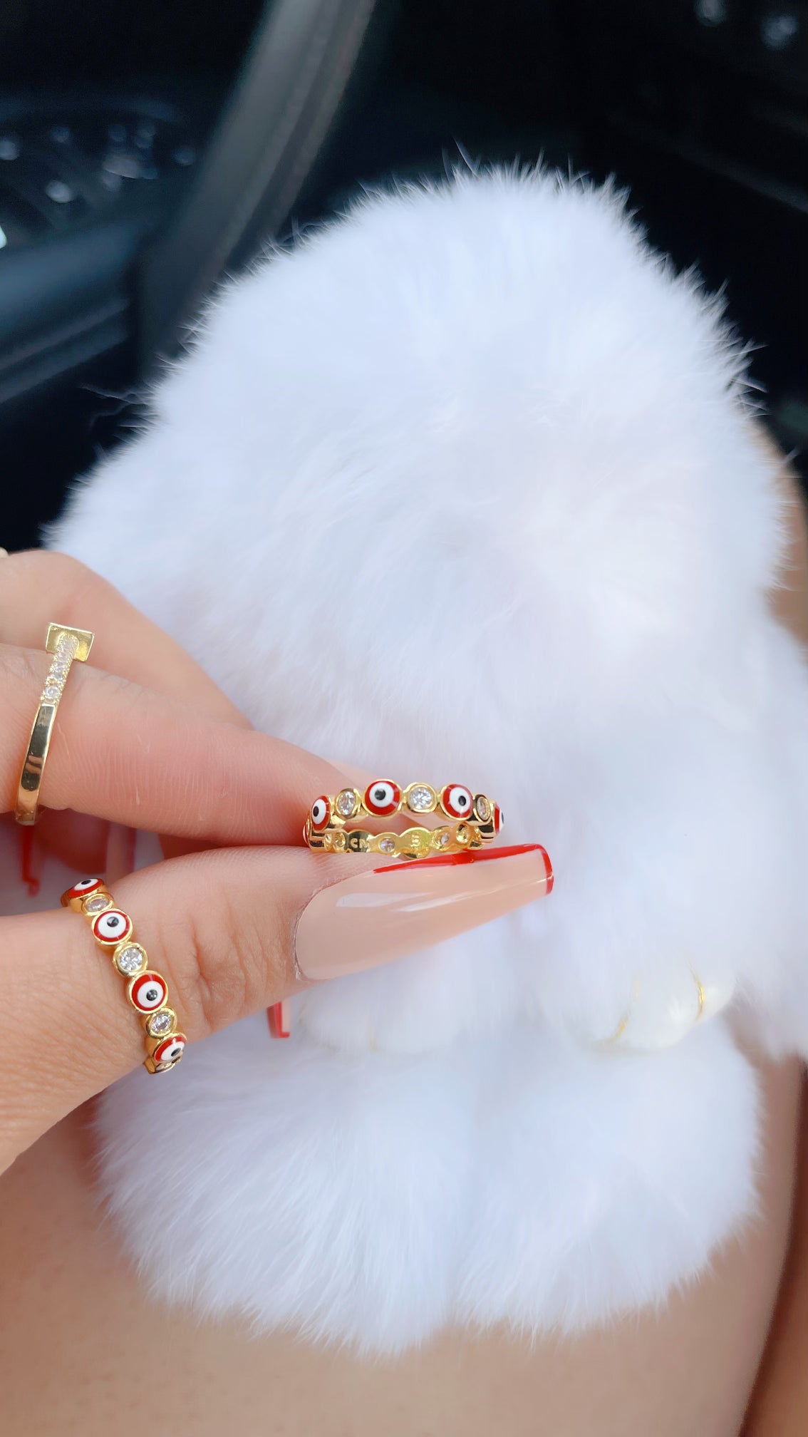 Anillo Mal de Ojo Rojo