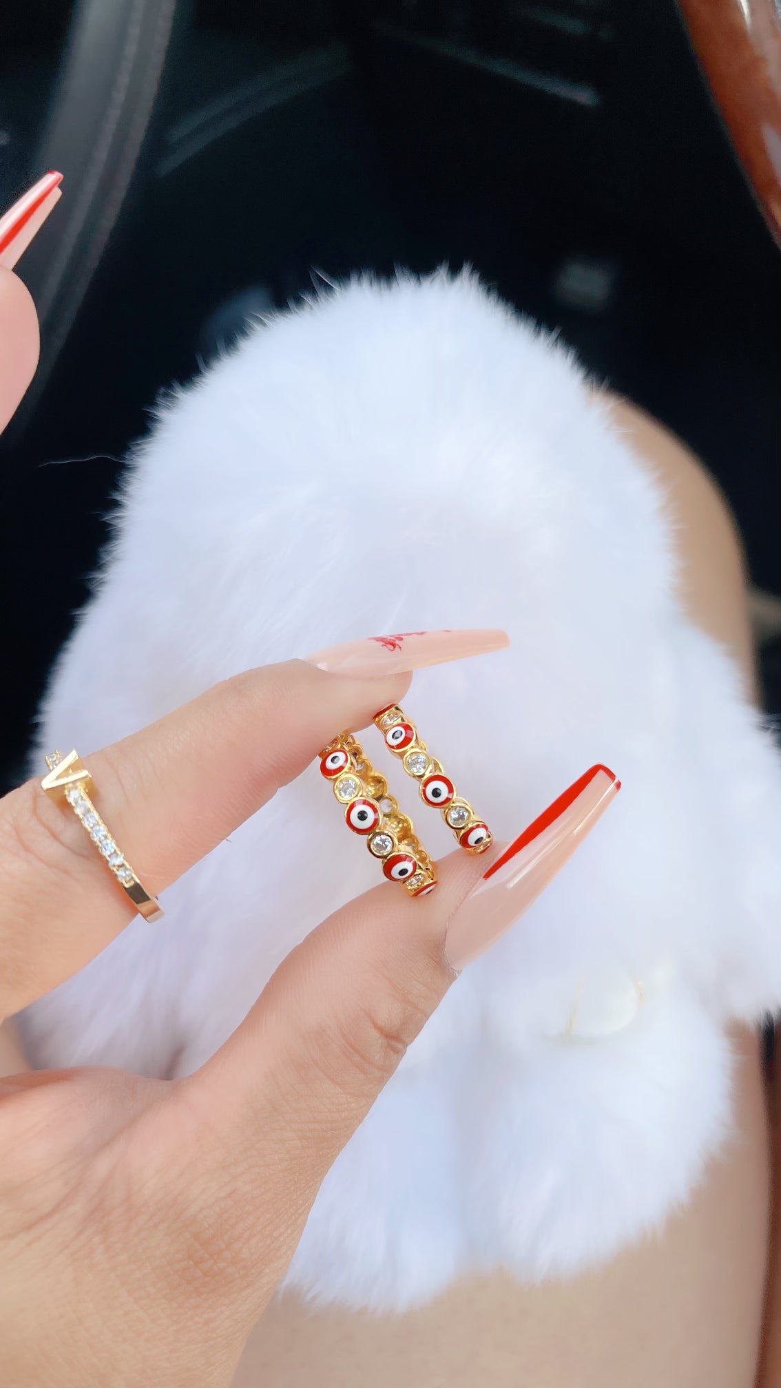 Anillo Mal de Ojo Rojo