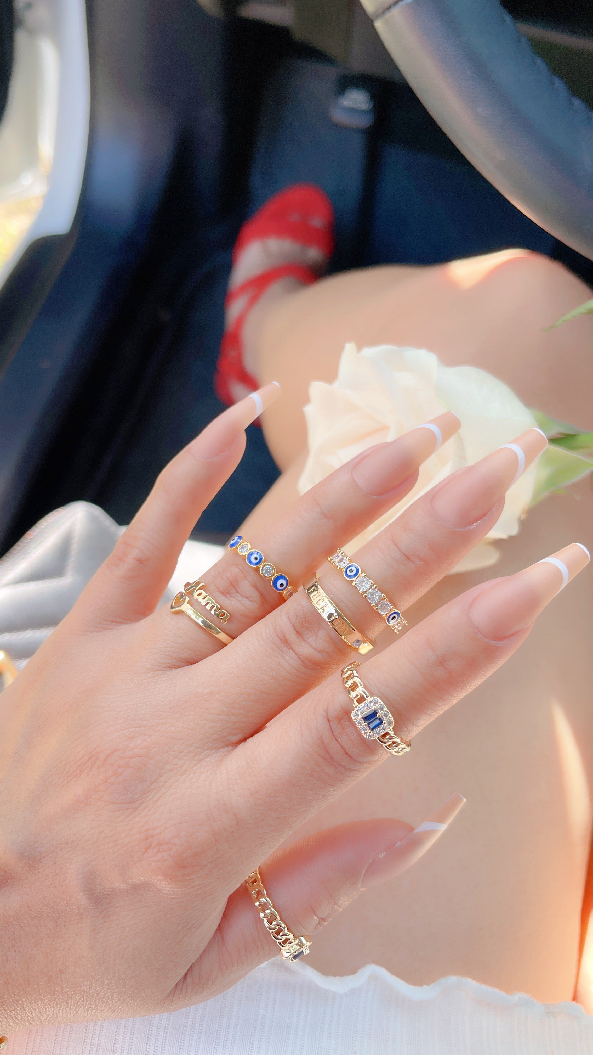 Anillo Mal de Ojo Azul