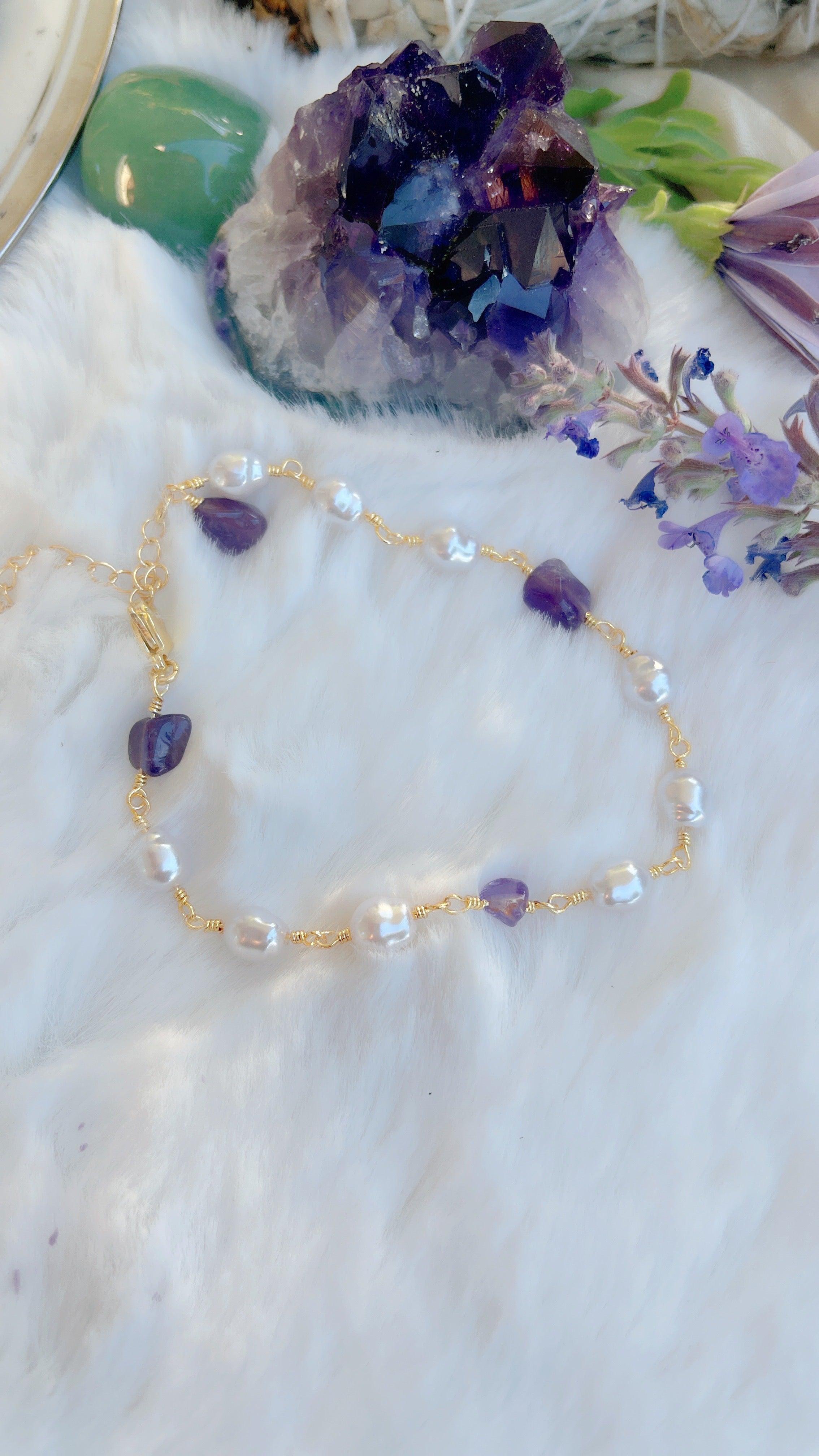 Pulsera de amatista genuina