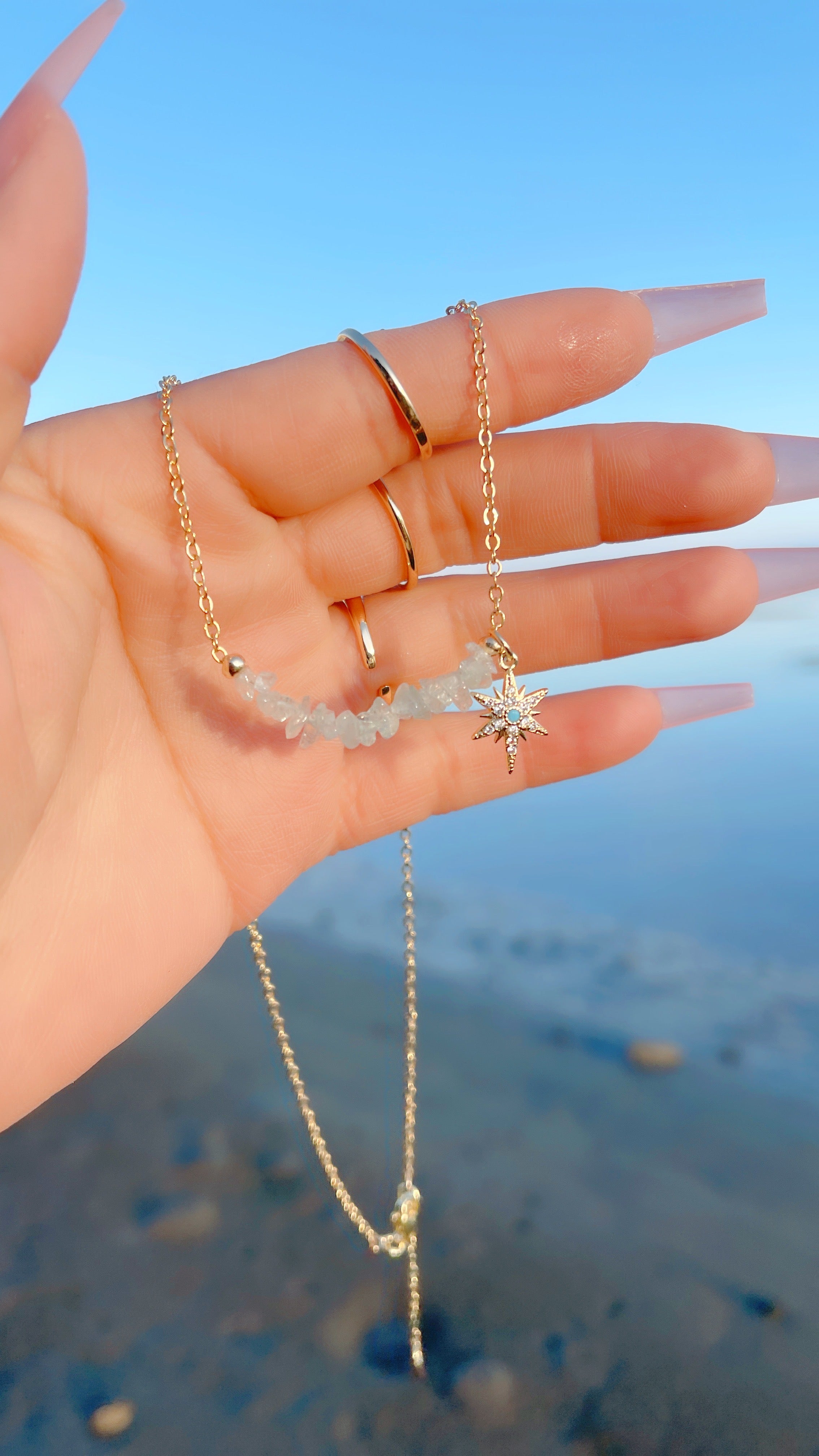 Collar calmante de aguamarina