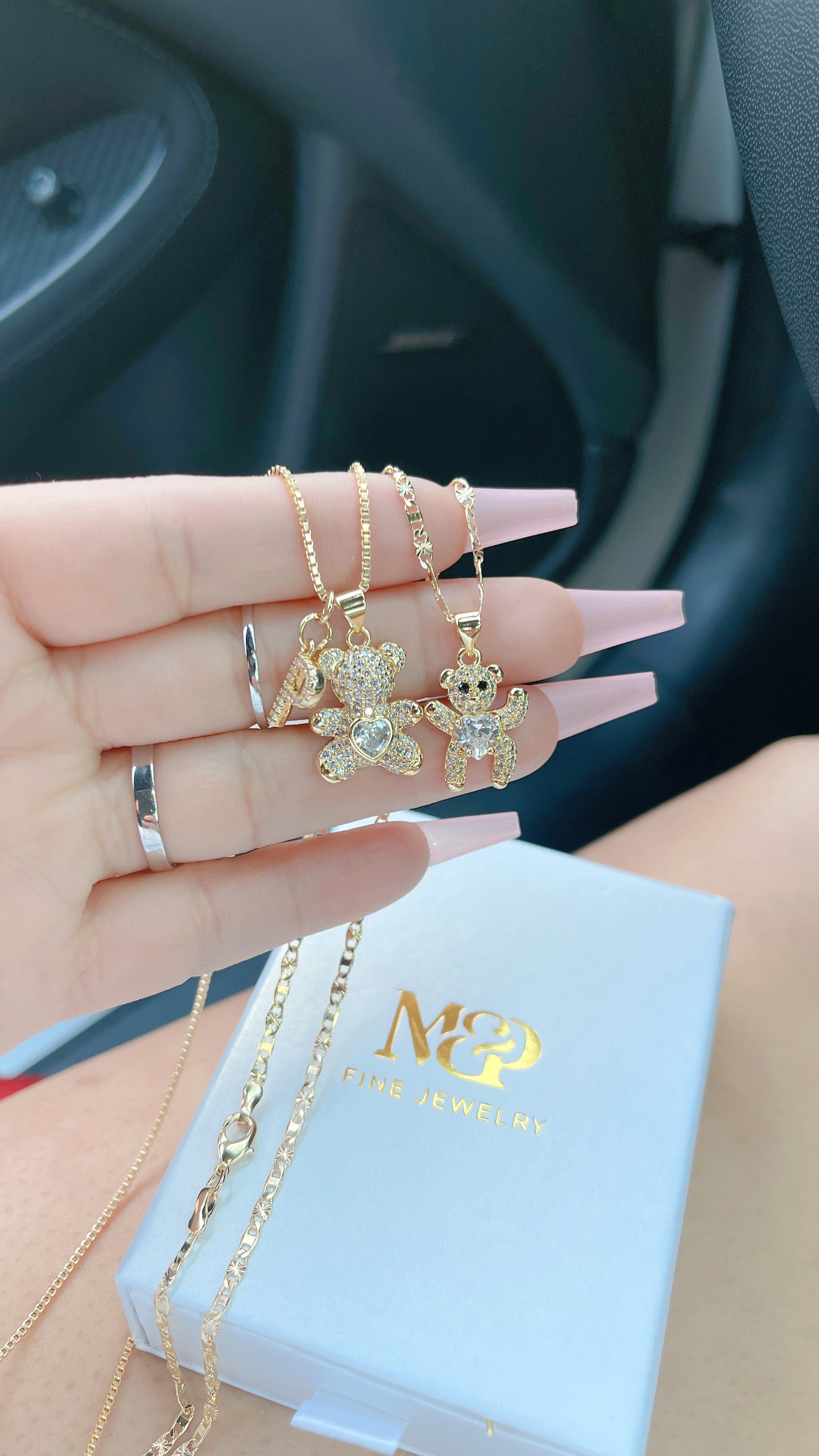 Collares cruzados de pareja a juego (2 collares)