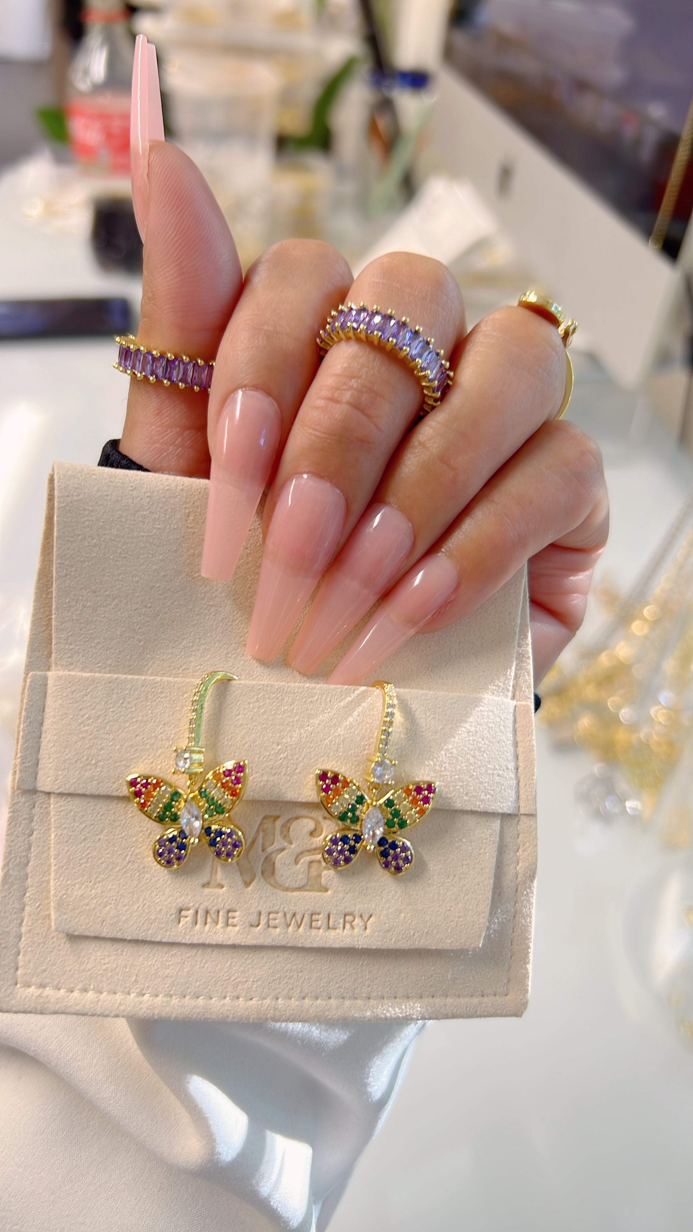 Rainbow Butterfly Earrings