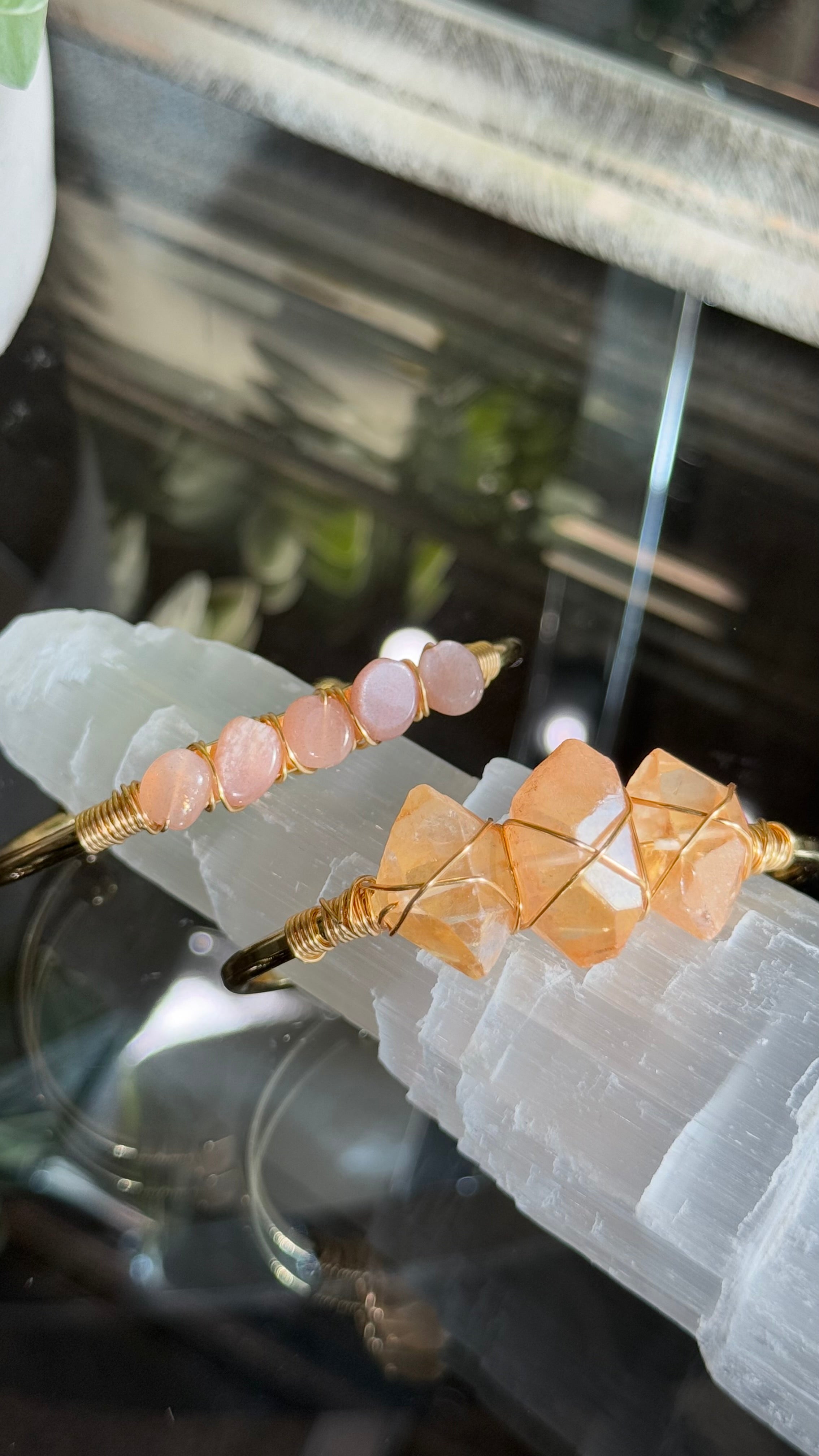 Sun Stone & Aura Quartz Duo