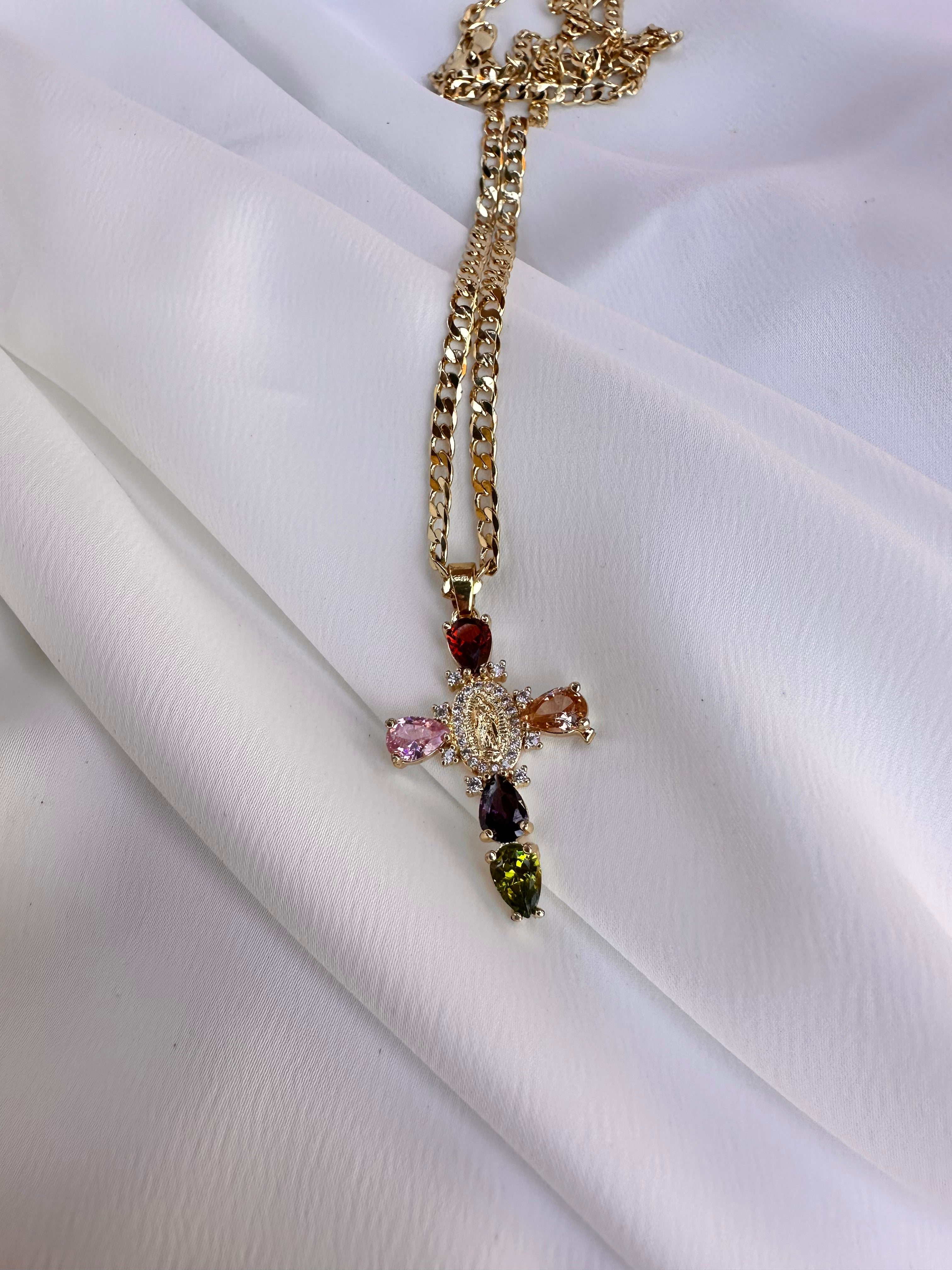 Lady of Guadalupe Cross Necklace