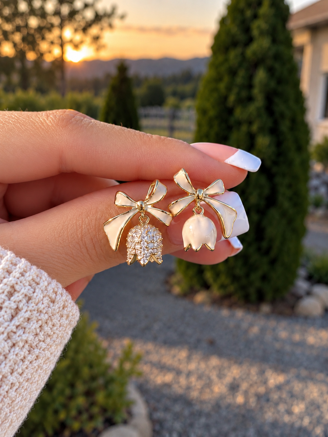 Pastel Tulip Stud Earrings