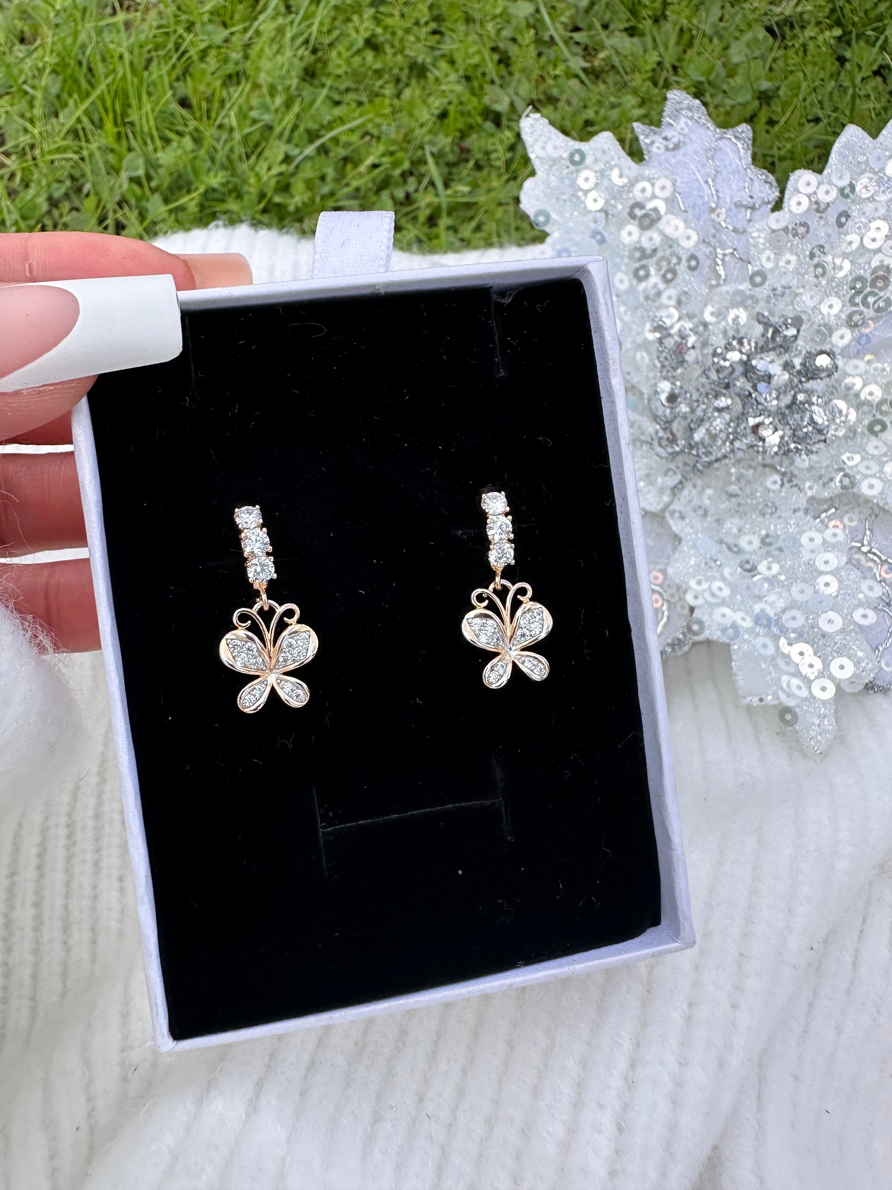 Frost Butterfly Earrings