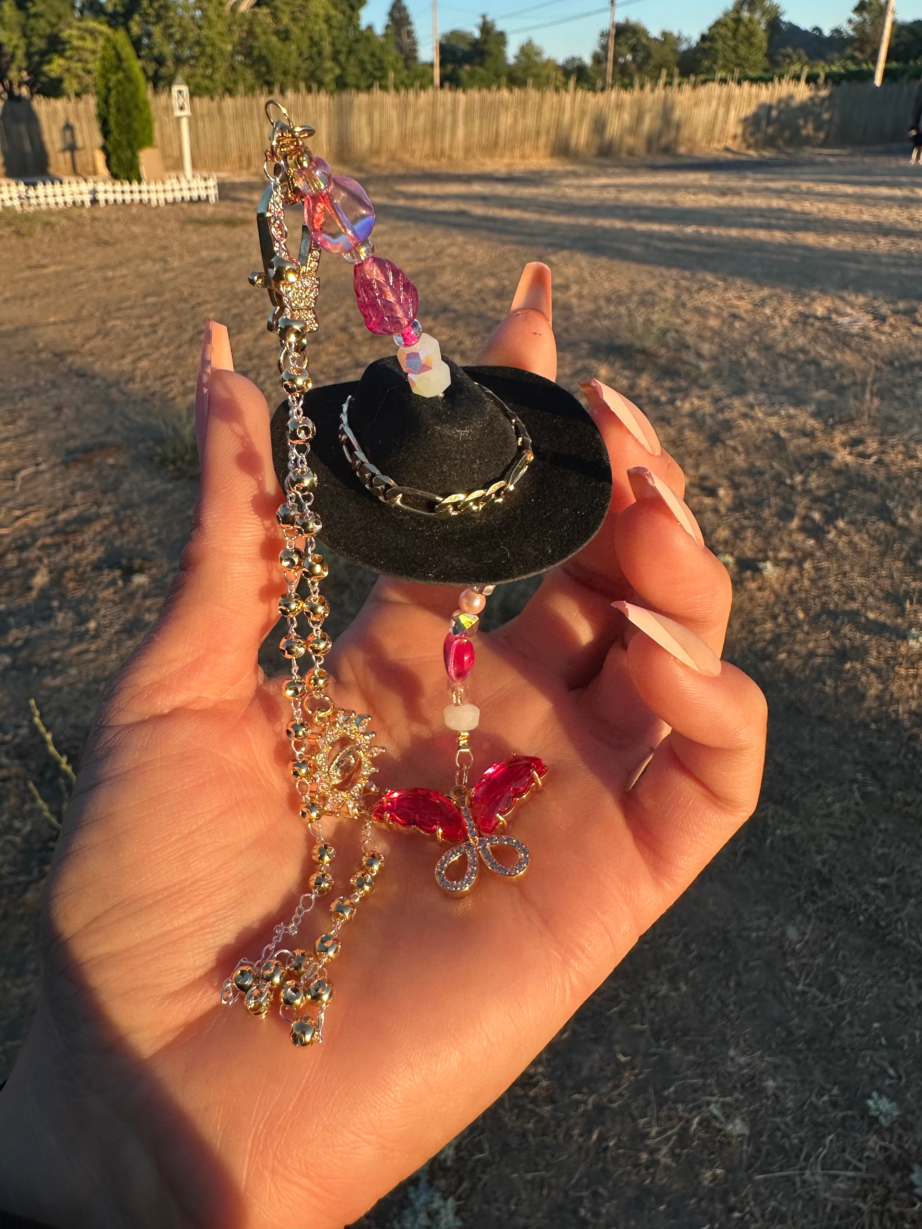 Pink Vaquerita Car Accessory