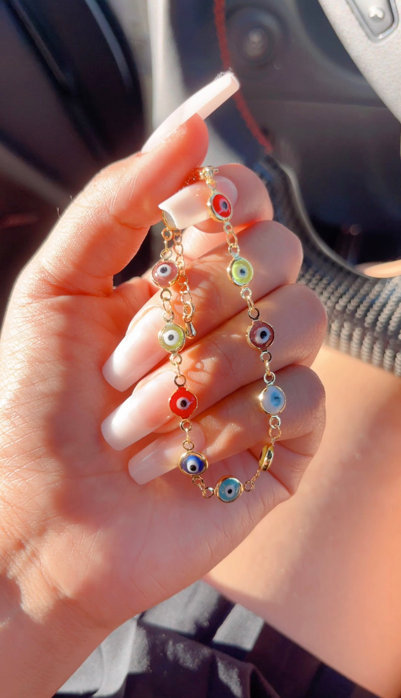 Multi Color Evil Eye Bracelet