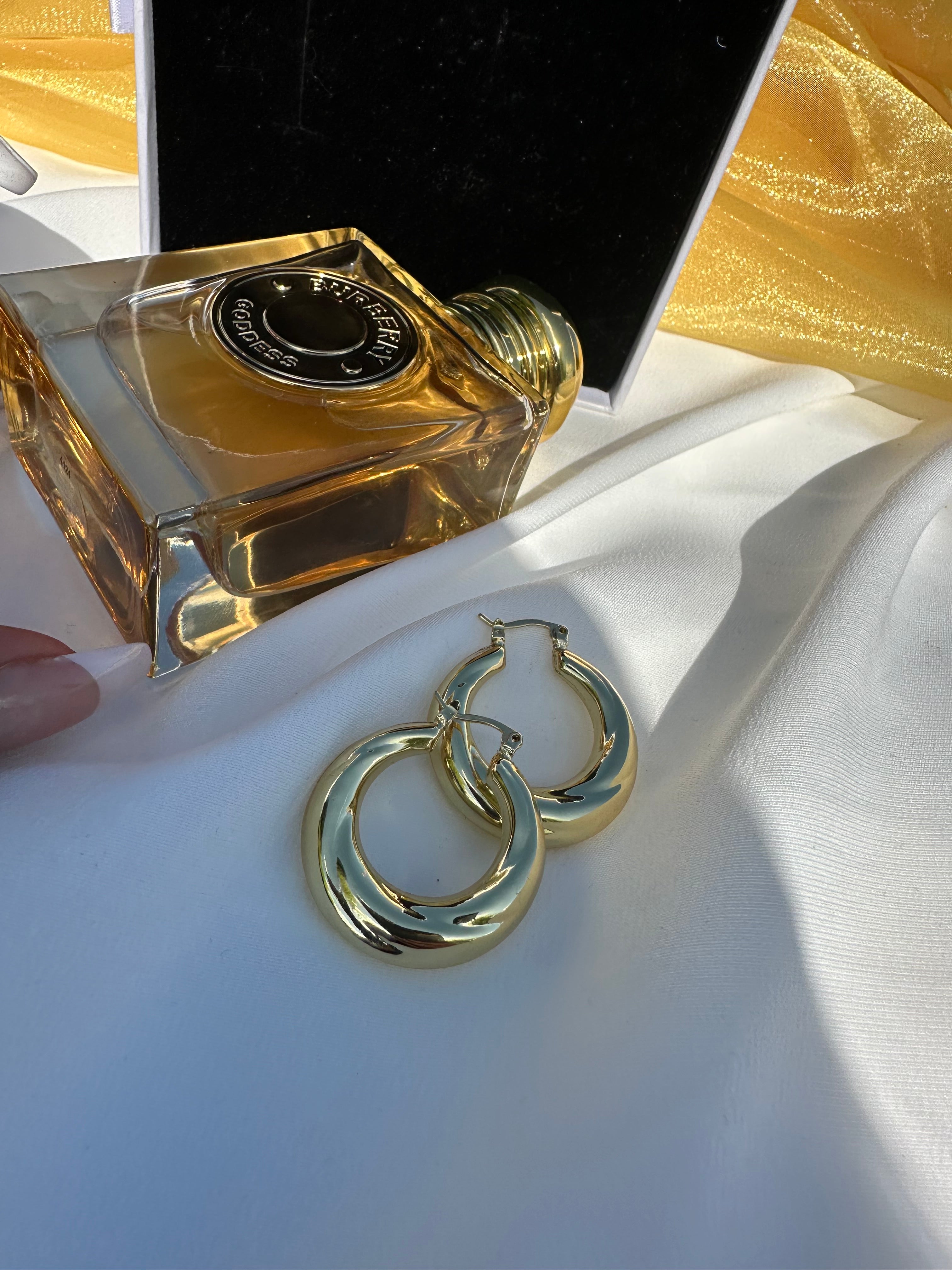 Puffy Gold Hoop