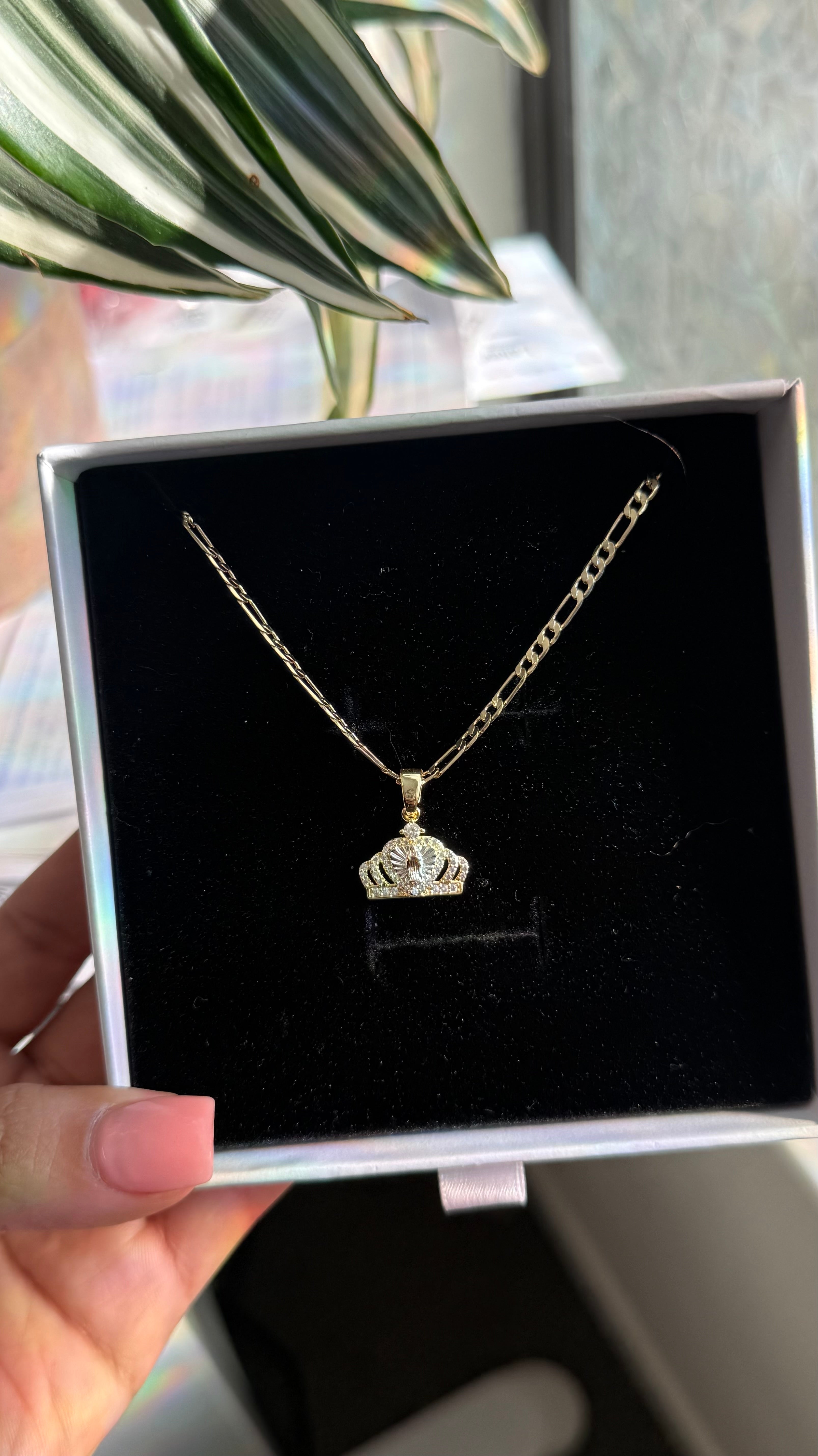 Virgin Mary Tiara Necklace