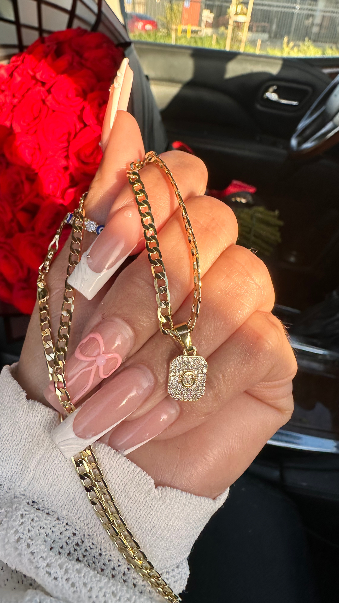 Initial Paved Cuban Necklace