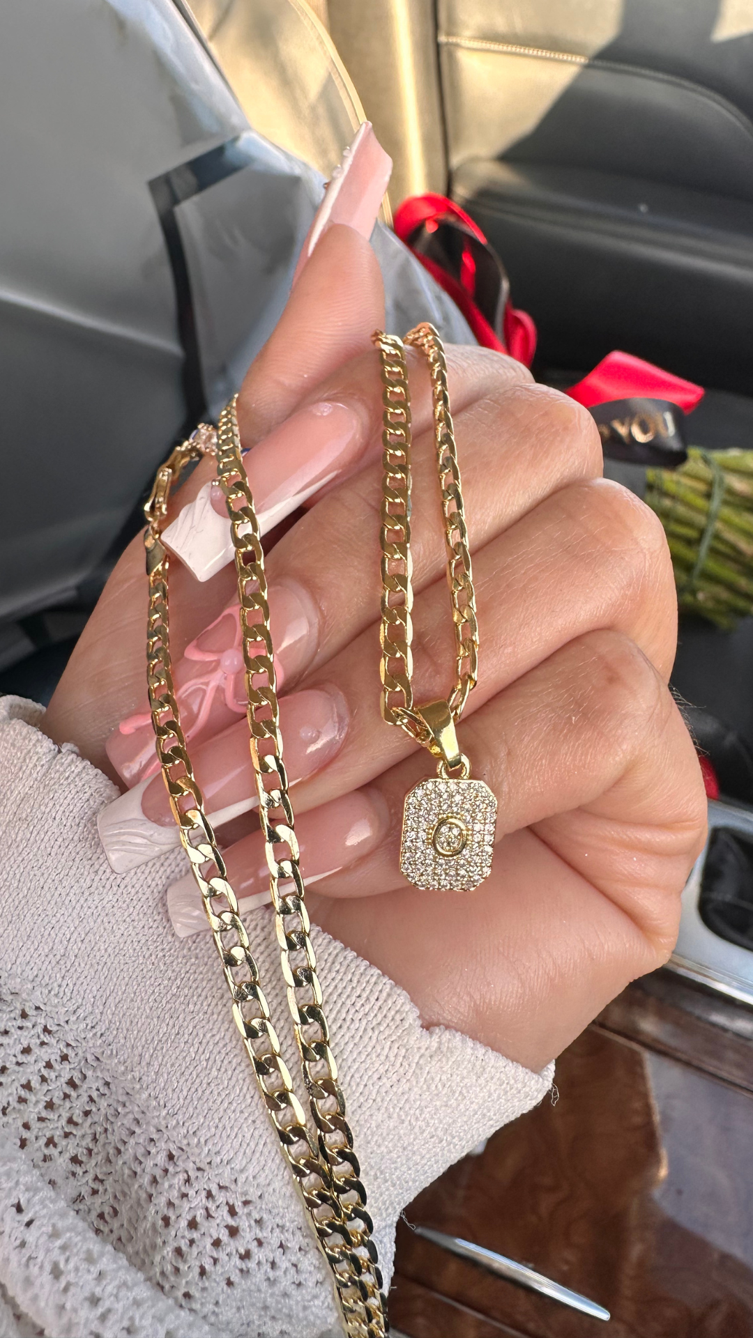 Initial Paved Cuban Necklace
