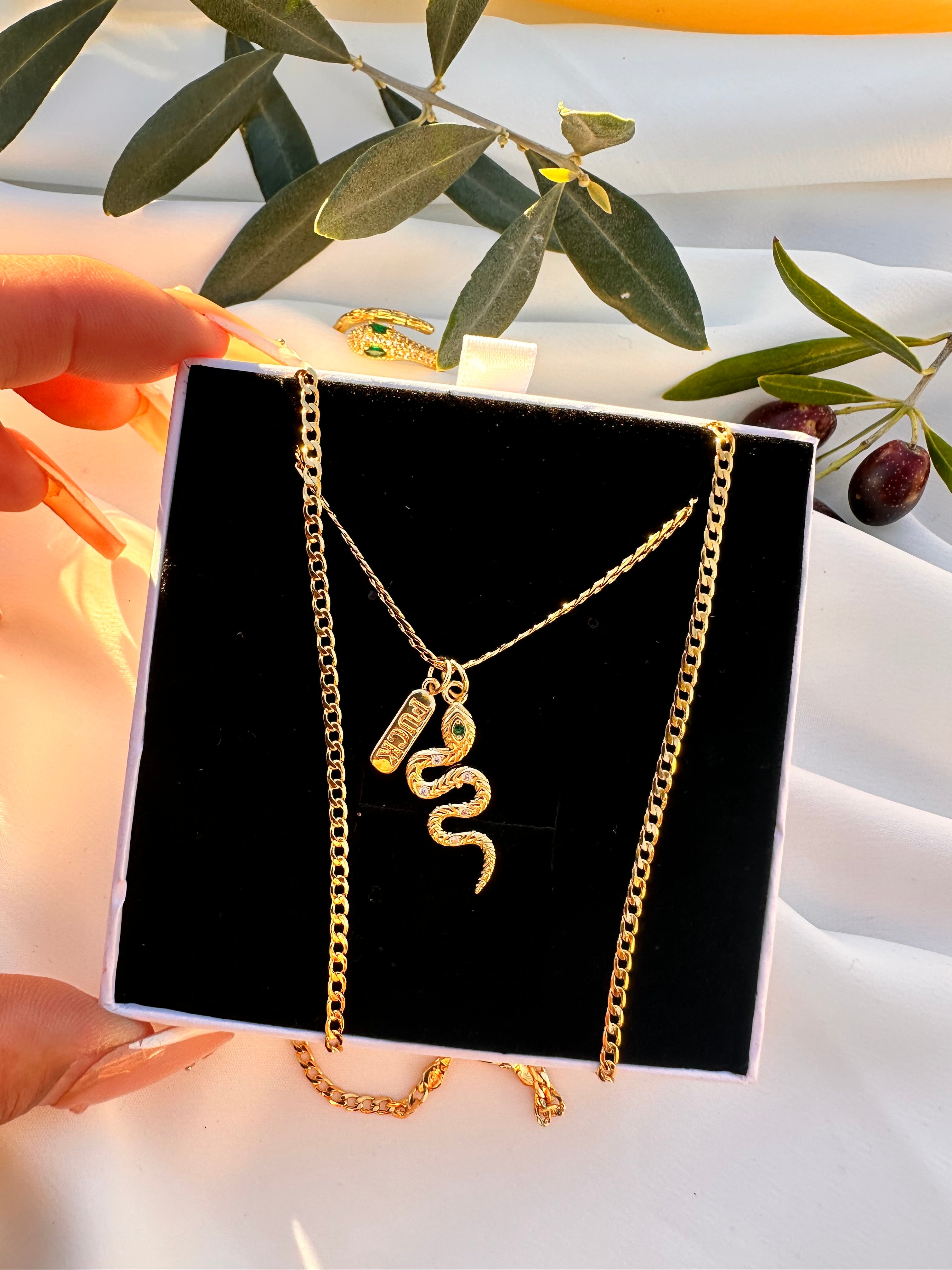 F*** off Snake Necklace