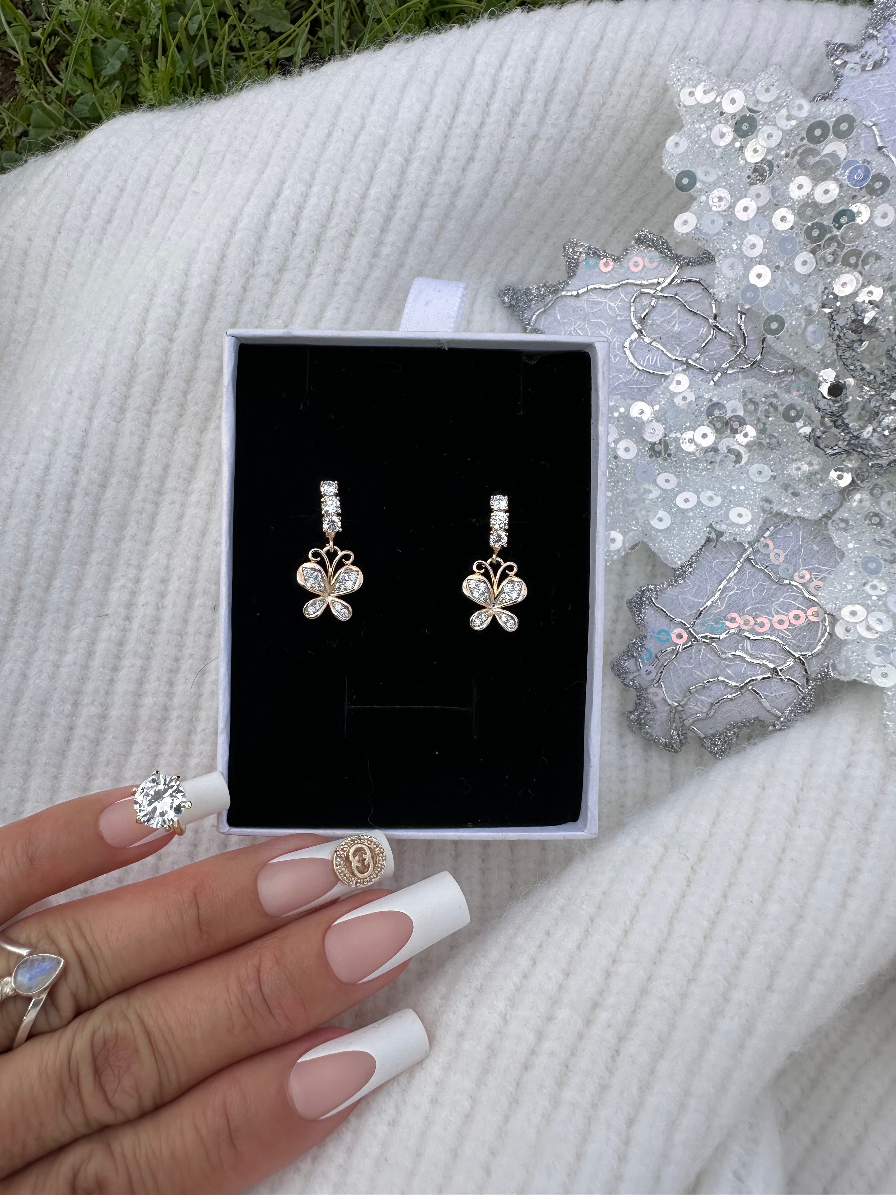 Frost Butterfly Earrings