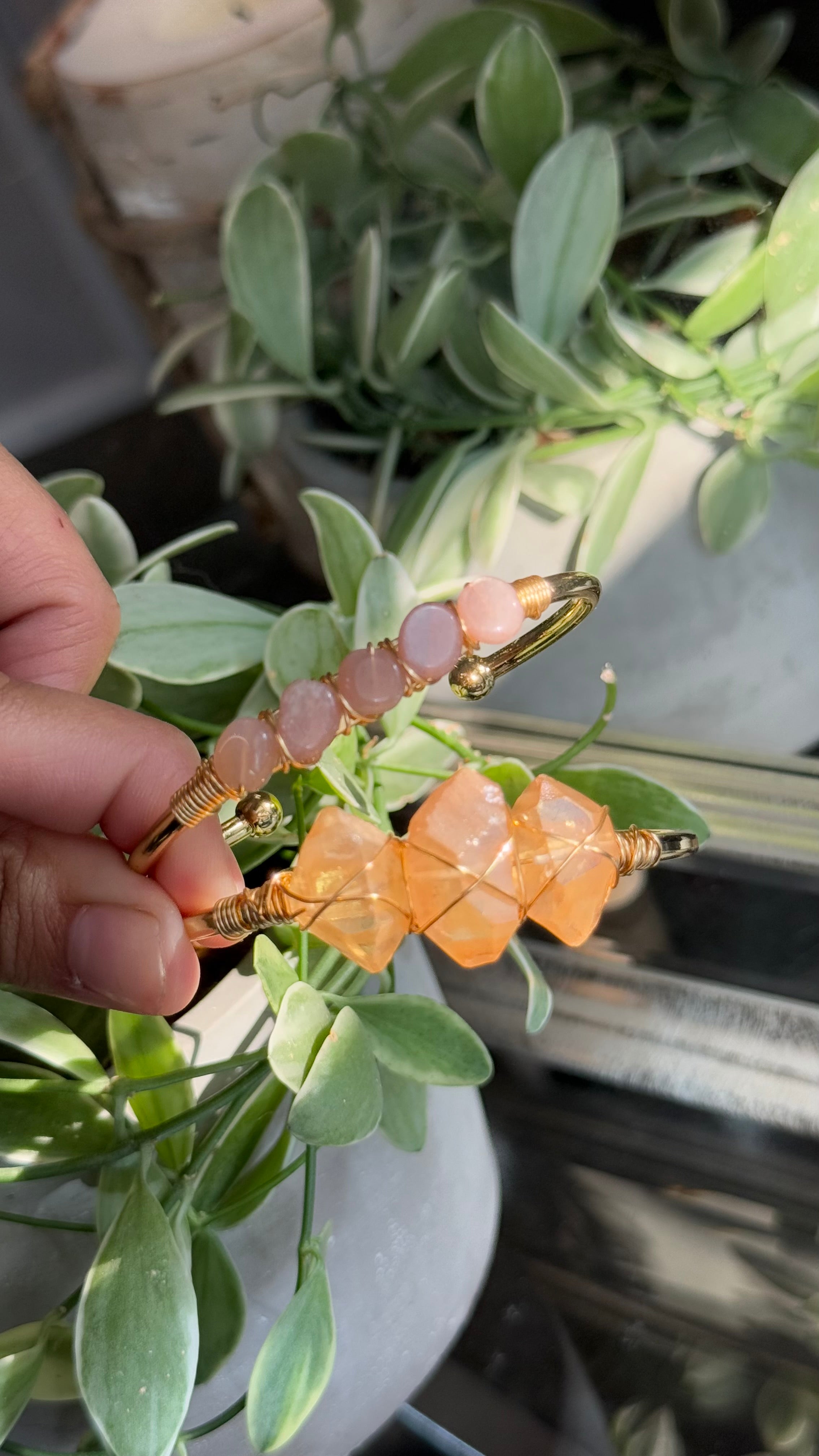 Sun Stone & Aura Quartz Duo