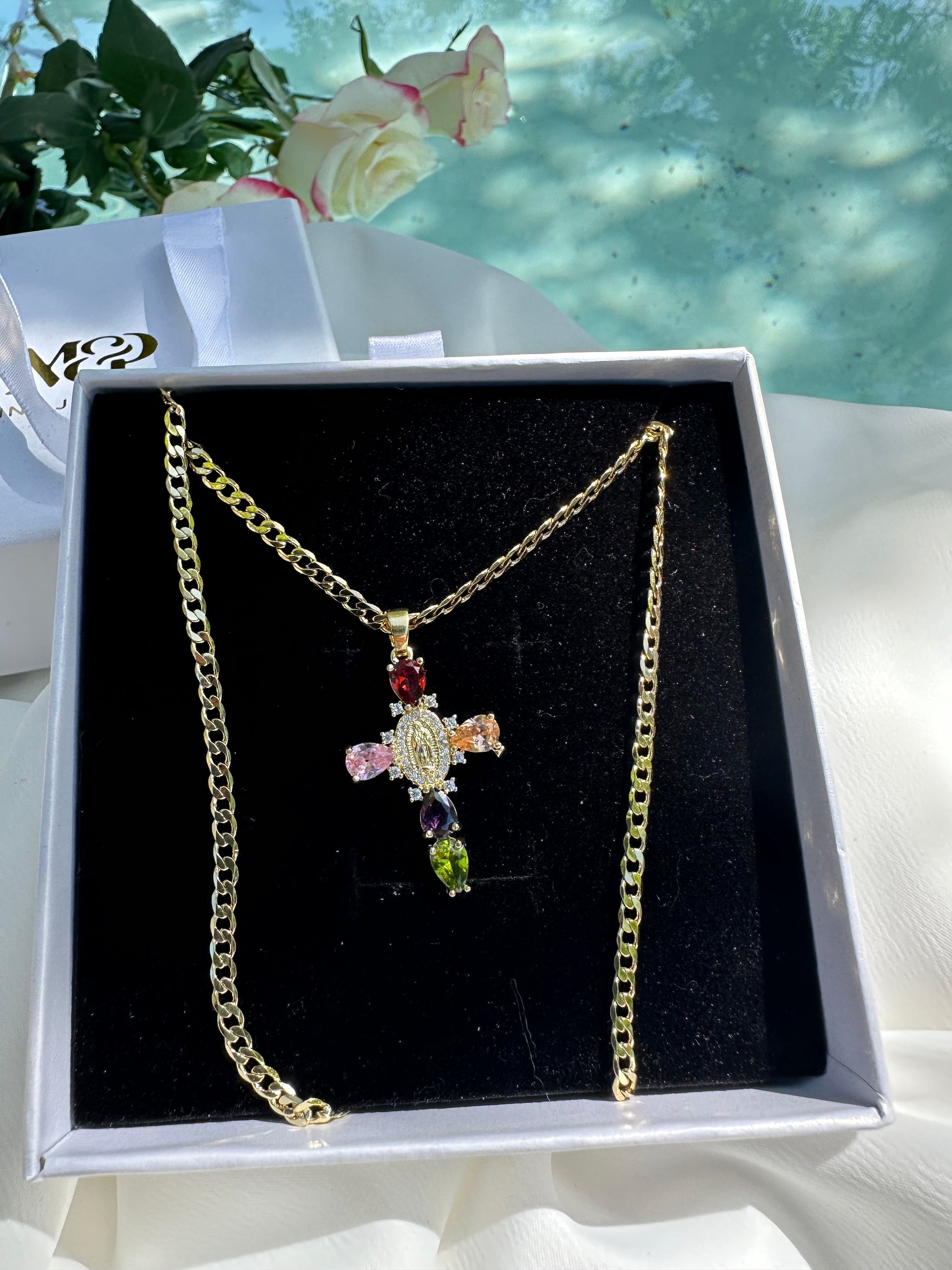 Lady of Guadalupe Cross Necklace