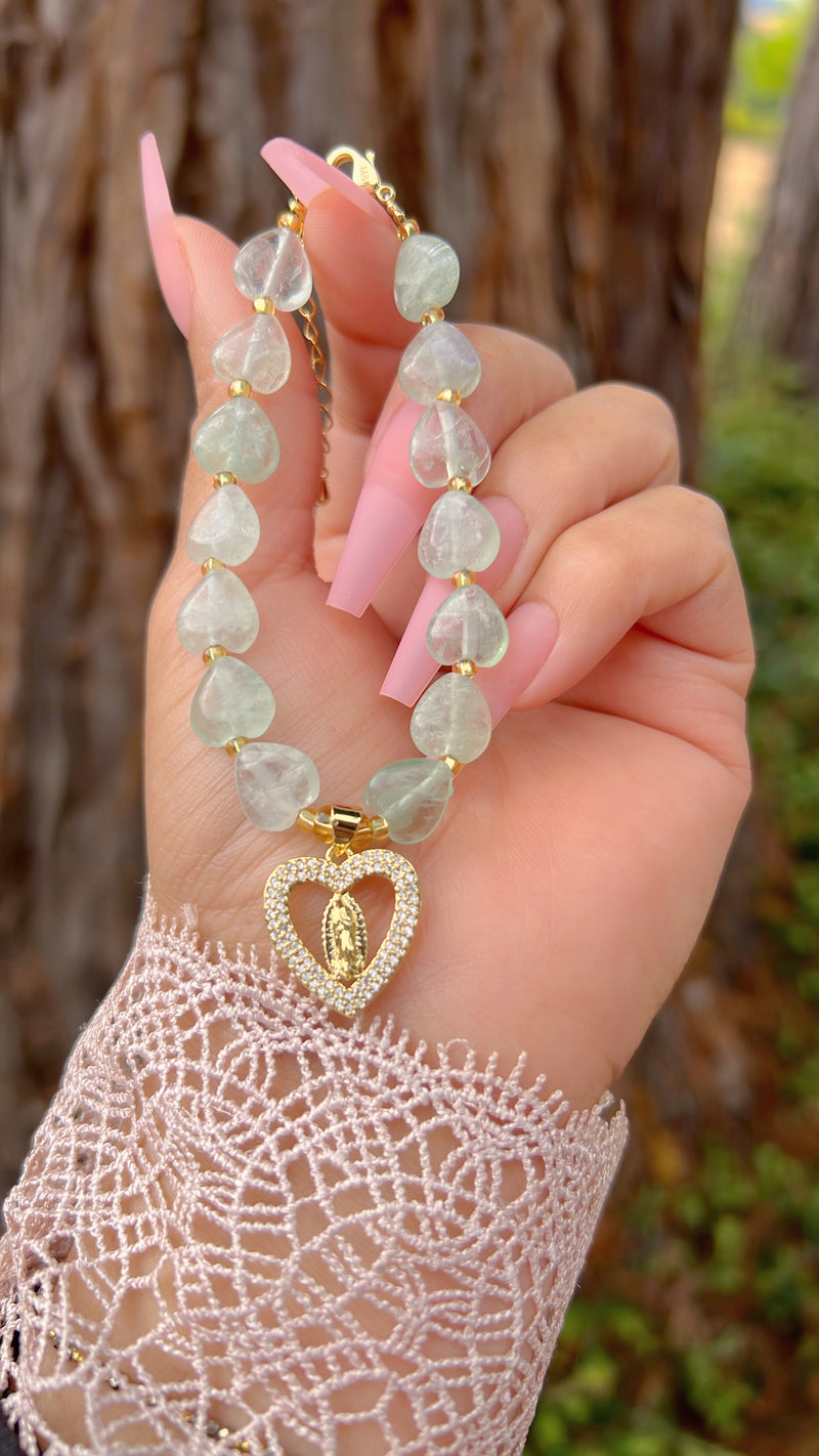 Virgin Mary Aventurine Bracelet