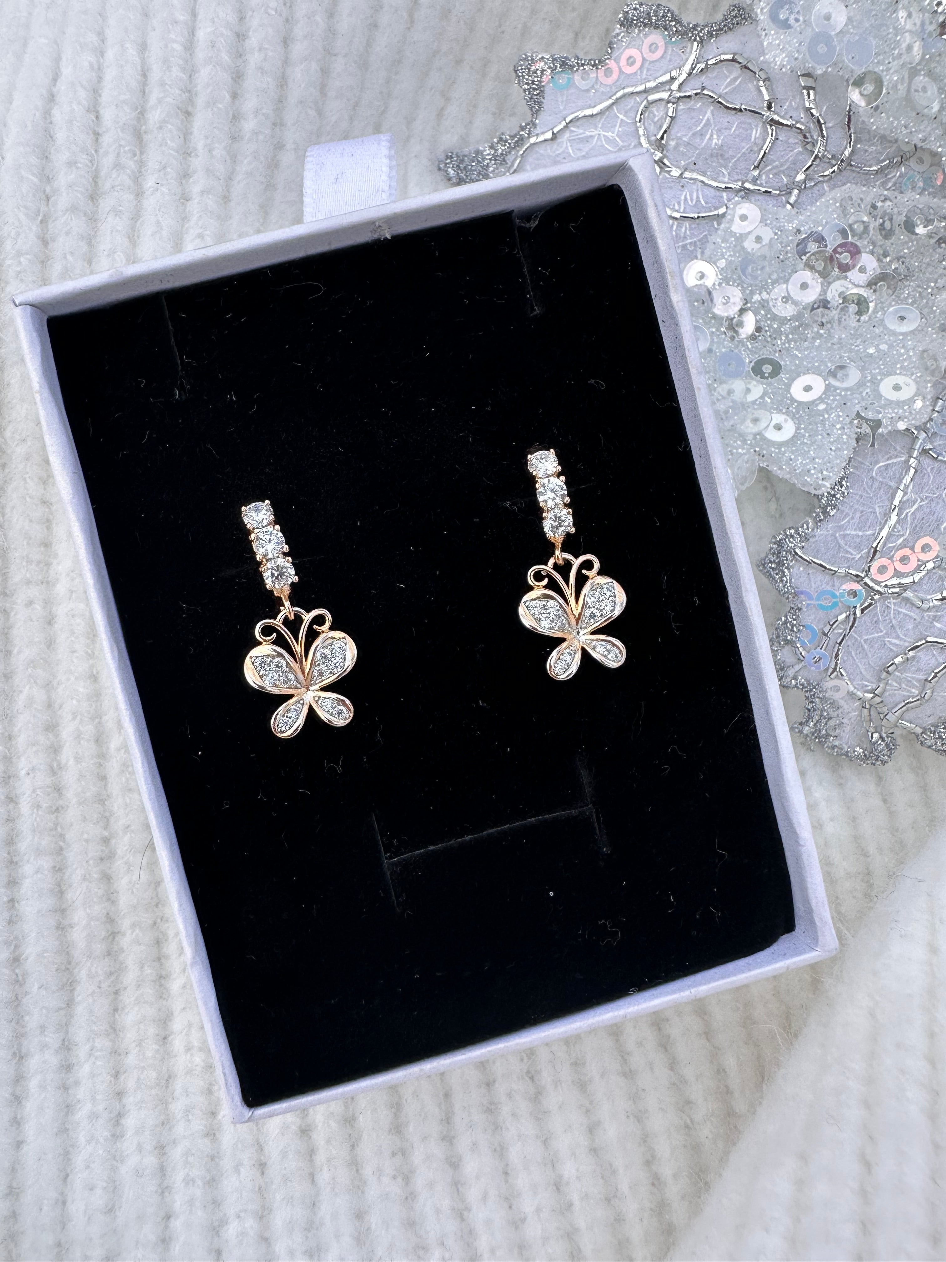 Frost Butterfly Earrings