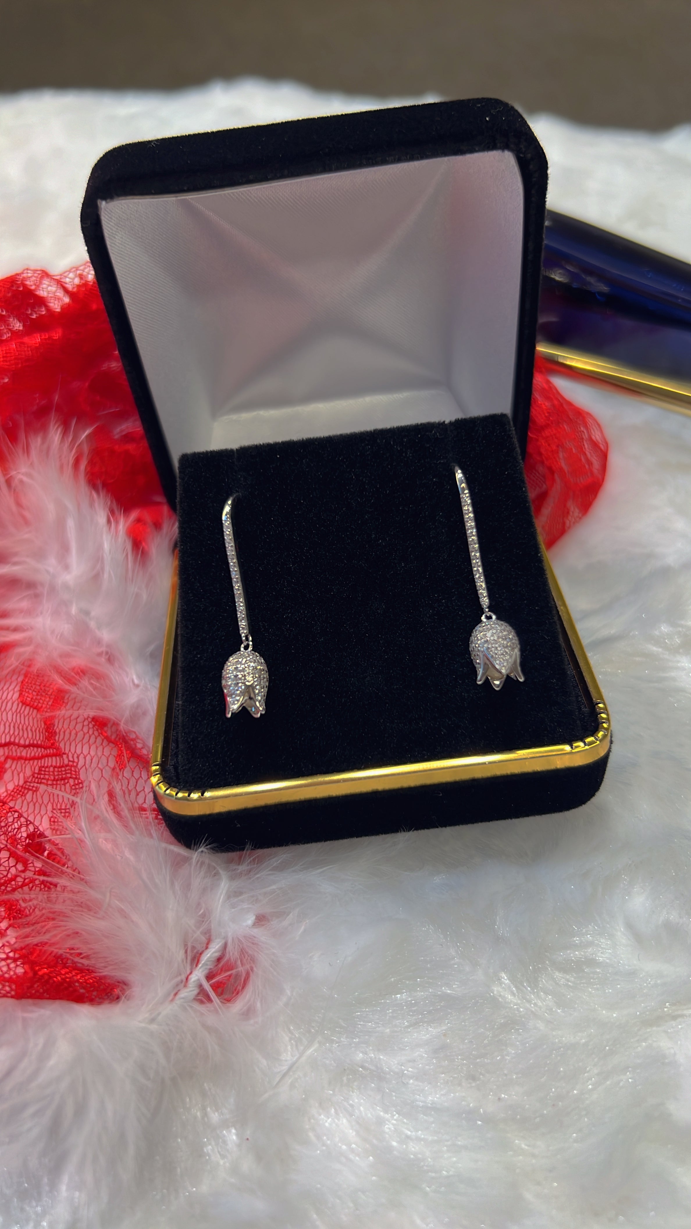 Silver Flower Earrings
