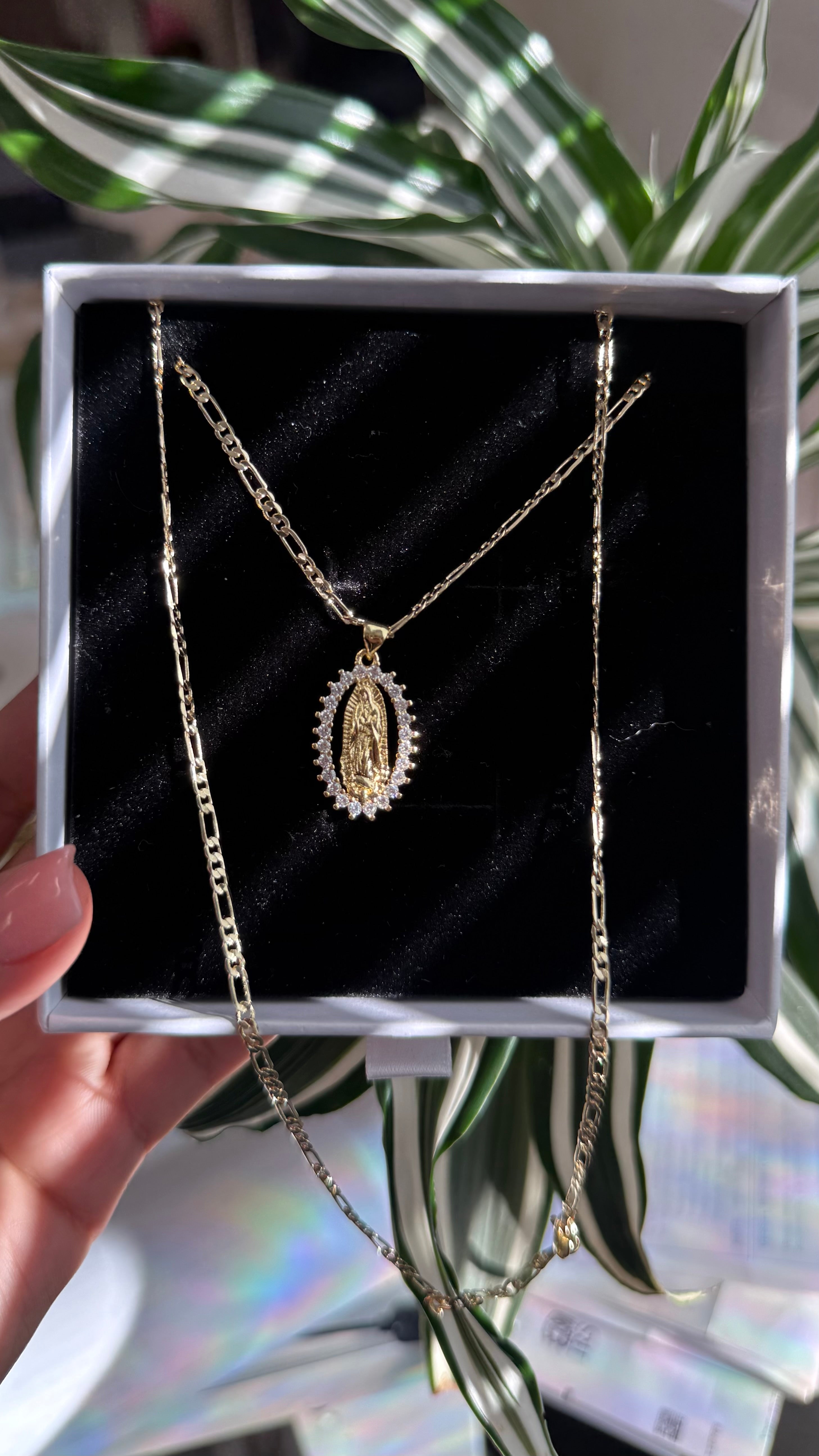 Oval Virgin Mary Necklace