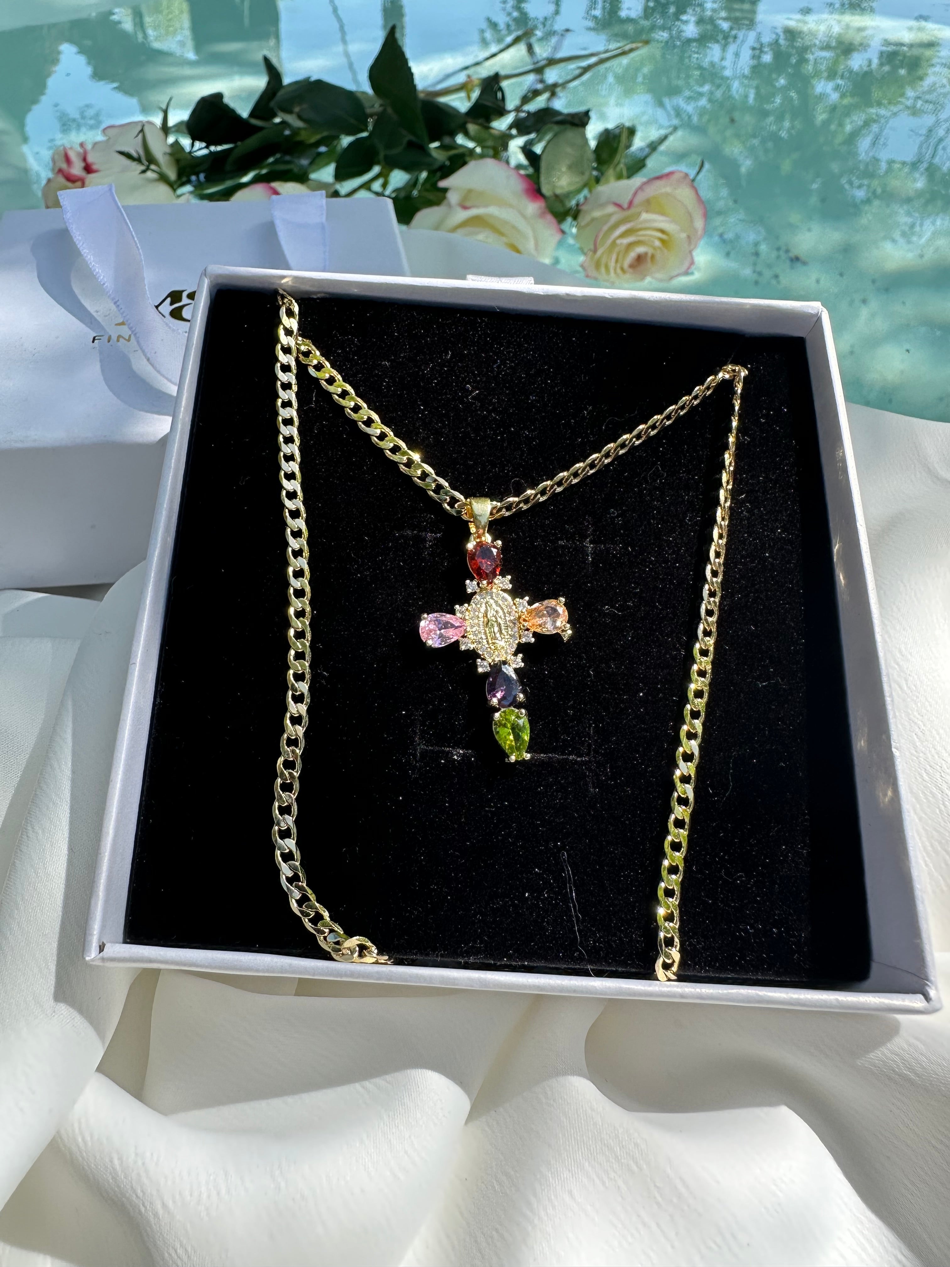 Lady of Guadalupe Cross Necklace