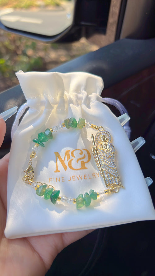 Diamond Paved Saint Jude Bracelet
