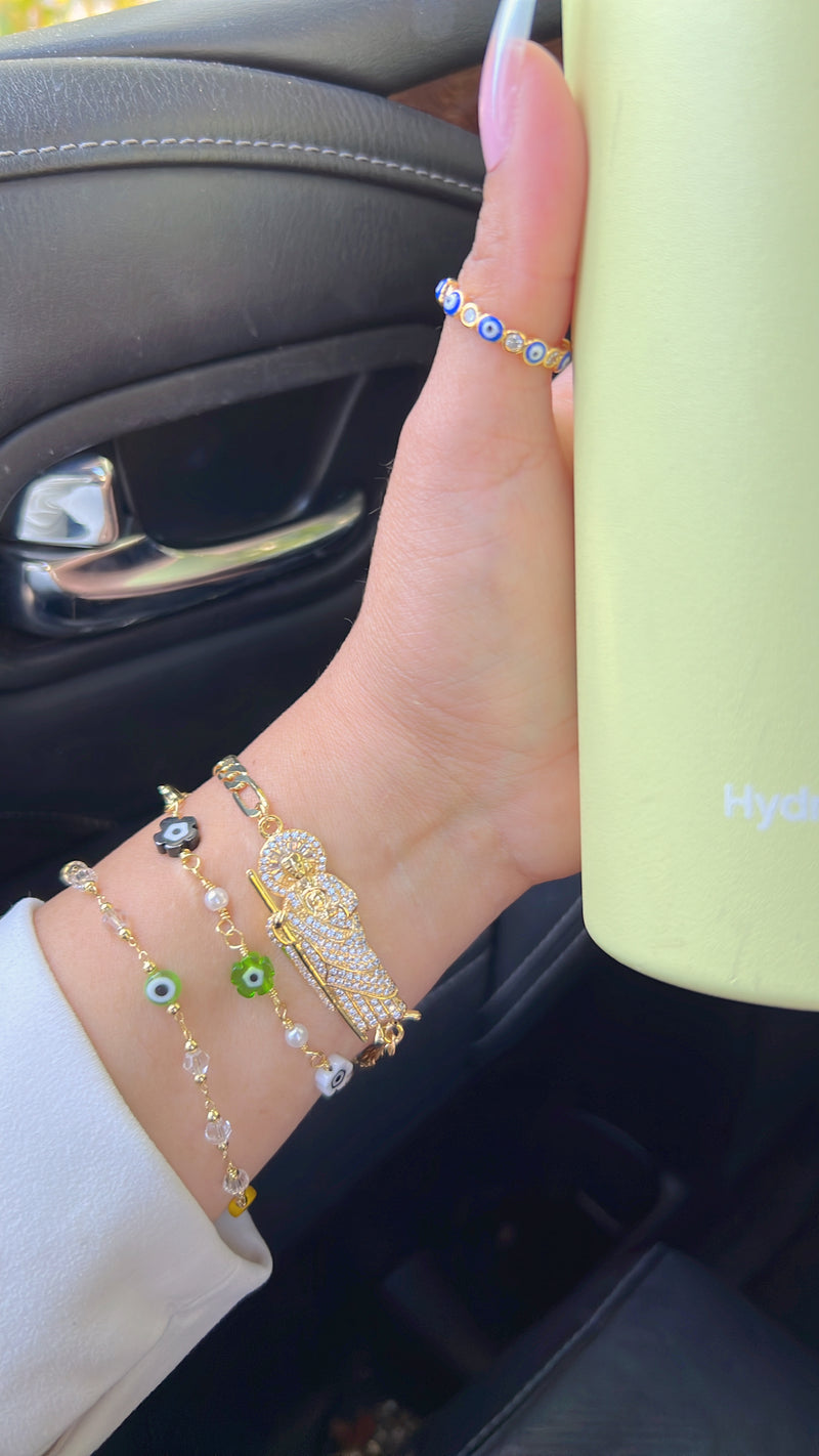 Pulsera San Judas Fígaro de Oro