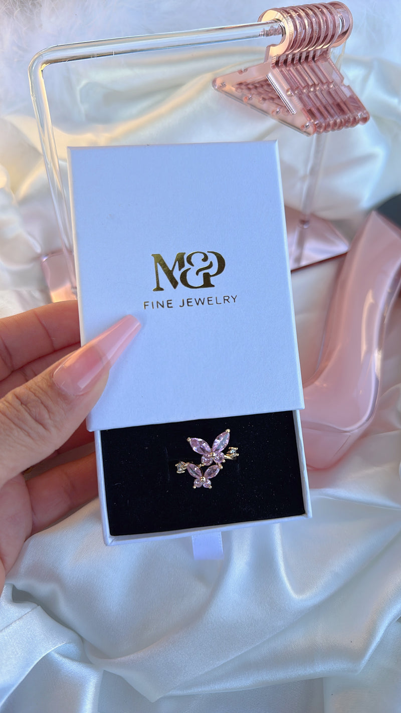 Champagne Butterfly Ring