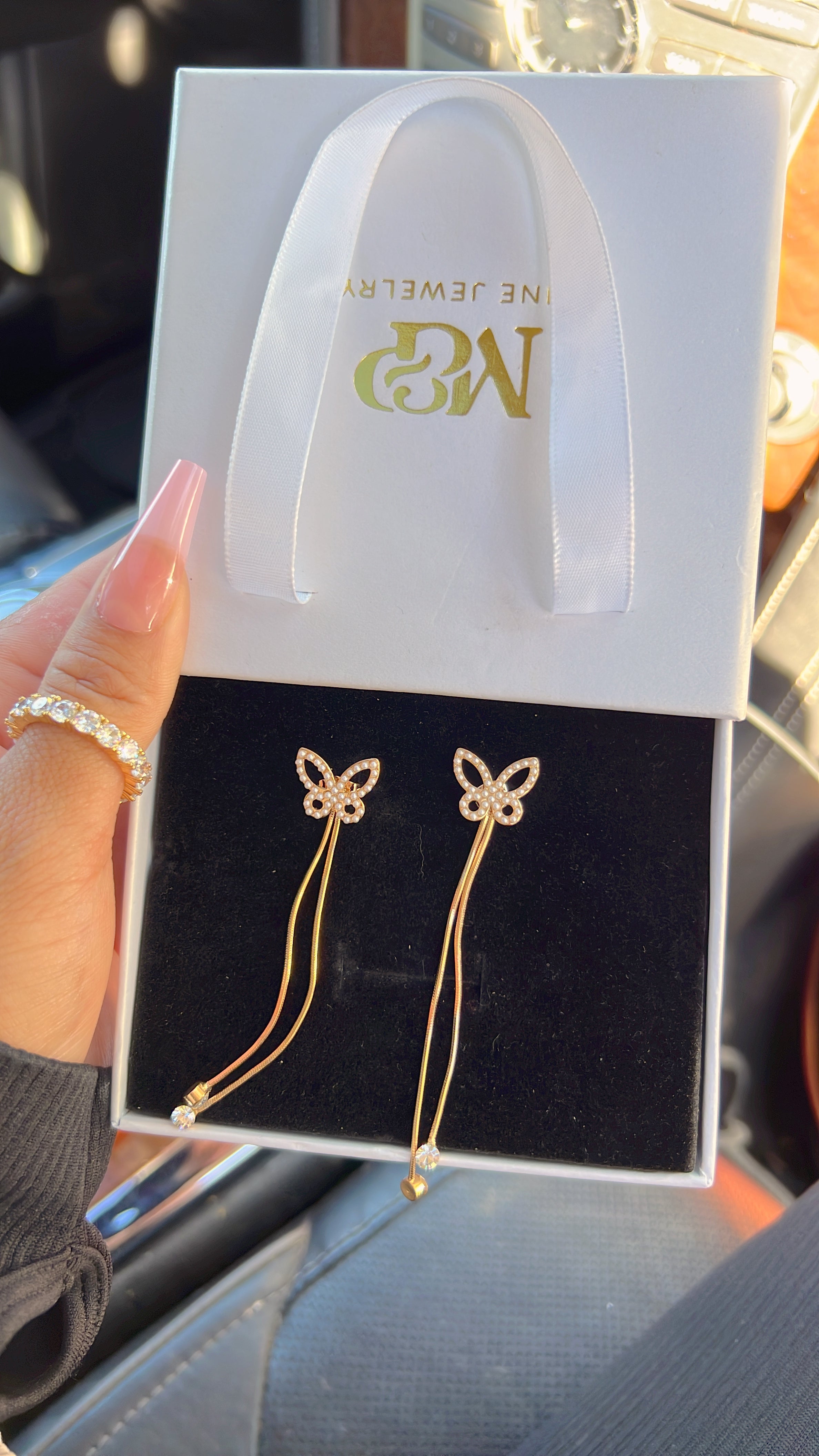 Classy Butterfly Strip Earrings