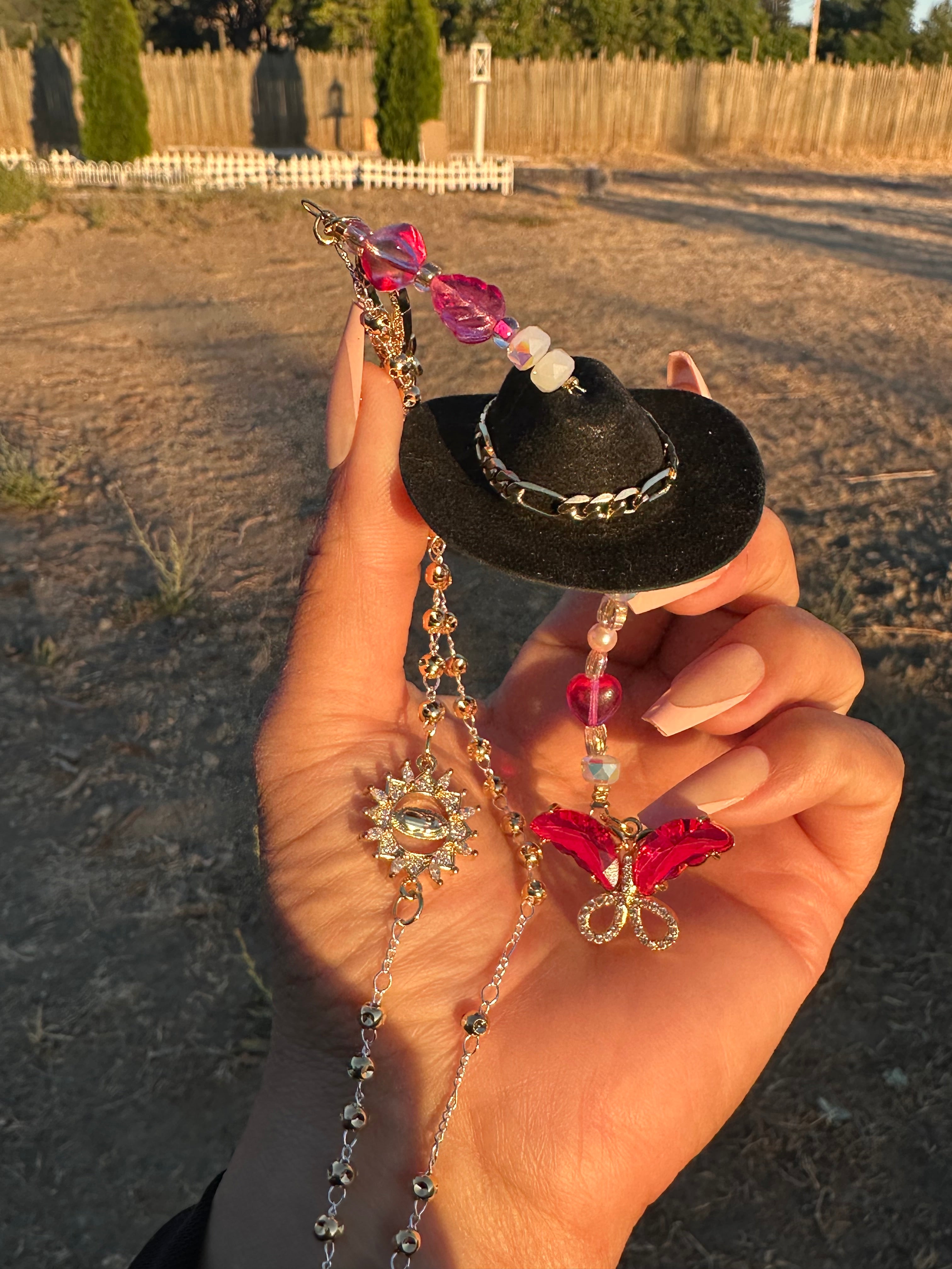 Pink Vaquerita Car Accessory