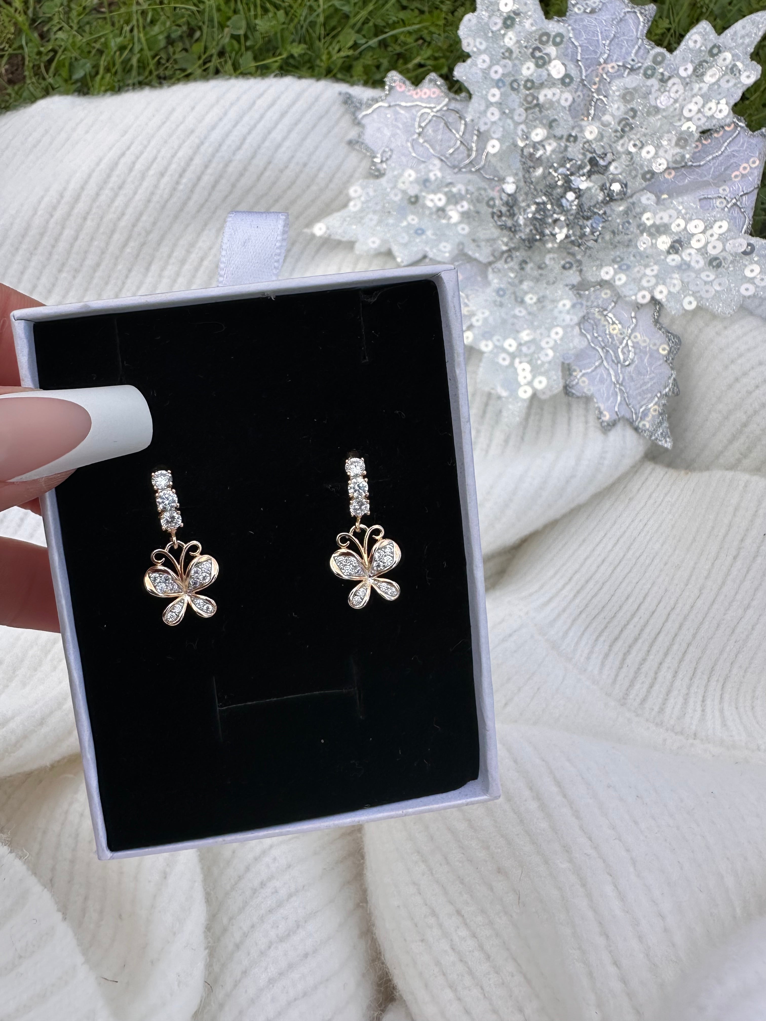 Frost Butterfly Earrings