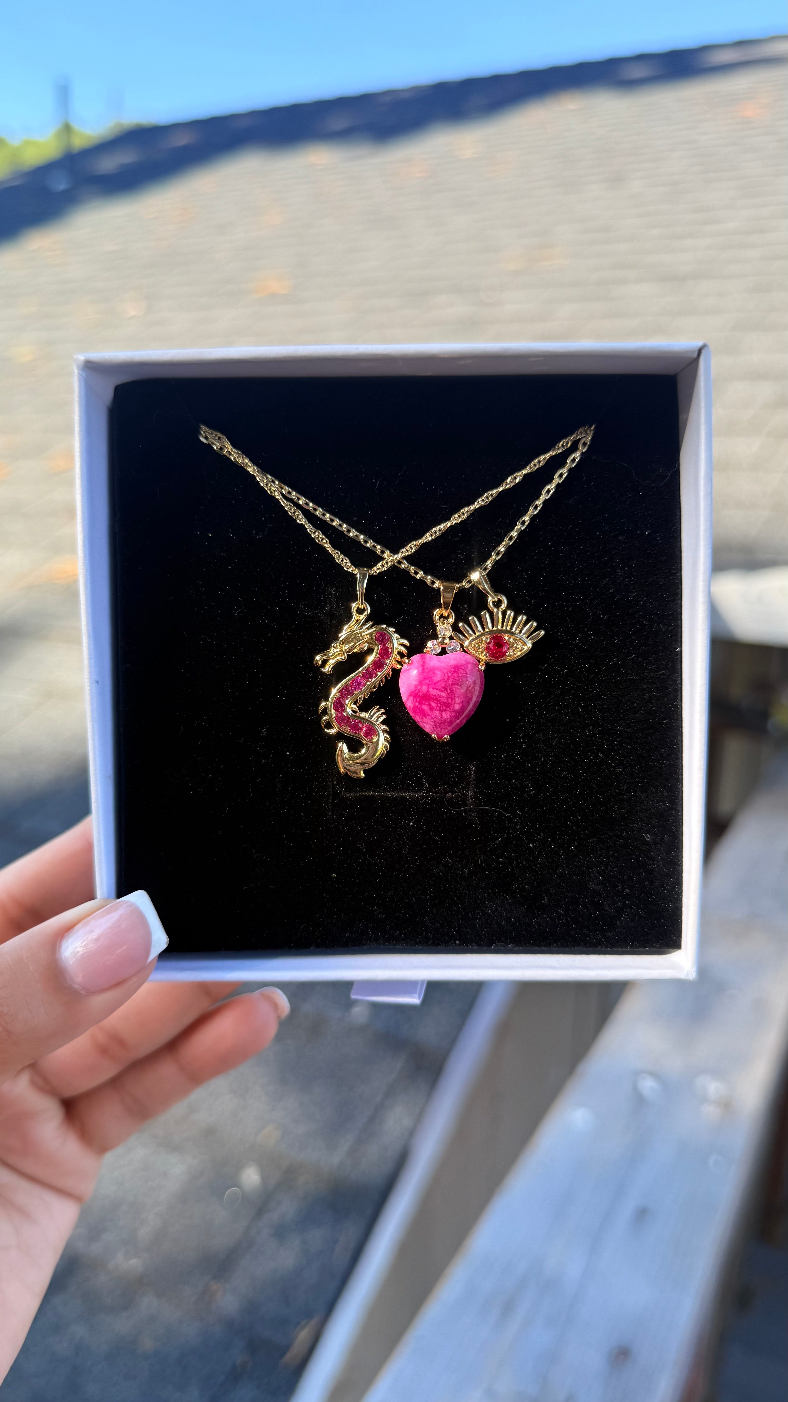 Berry Dragon Necklace Set