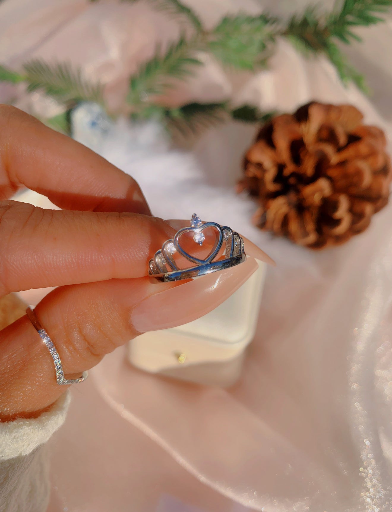 Tiara Heart Ring - Size 8