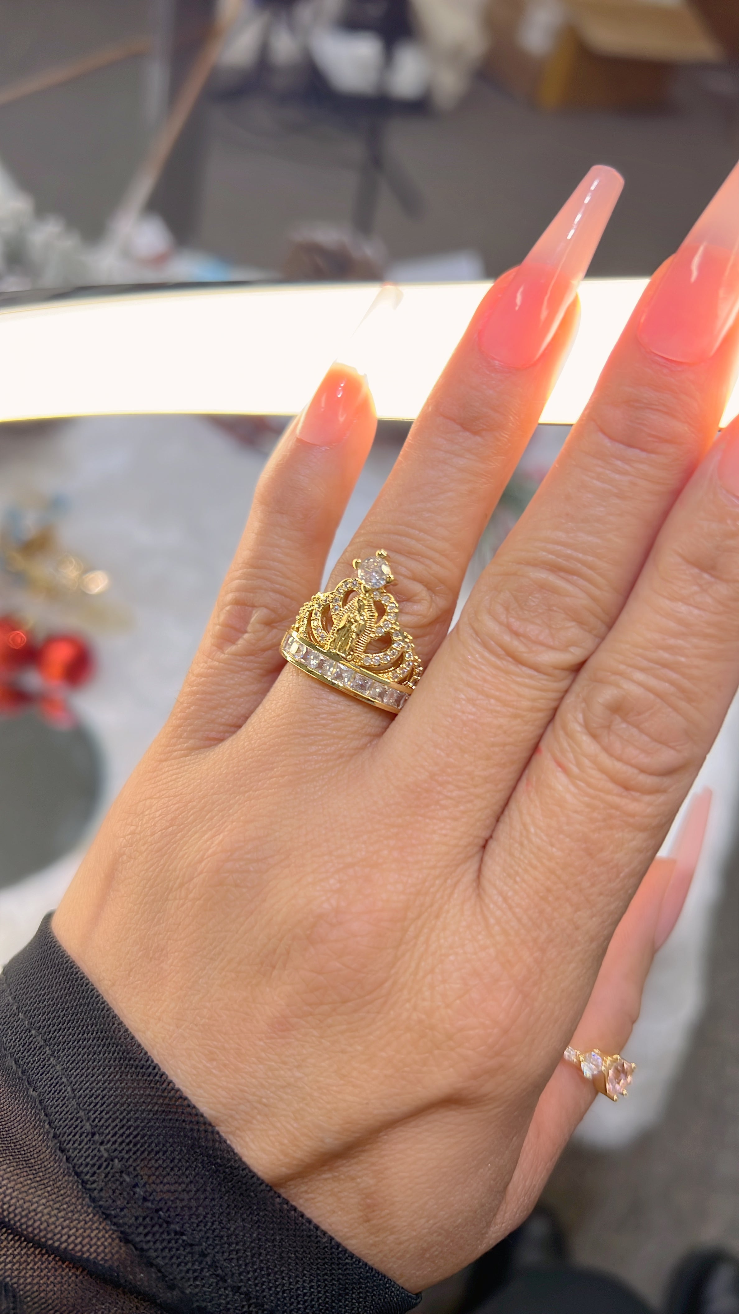 Our Lady of Guadalupe Crown Ring