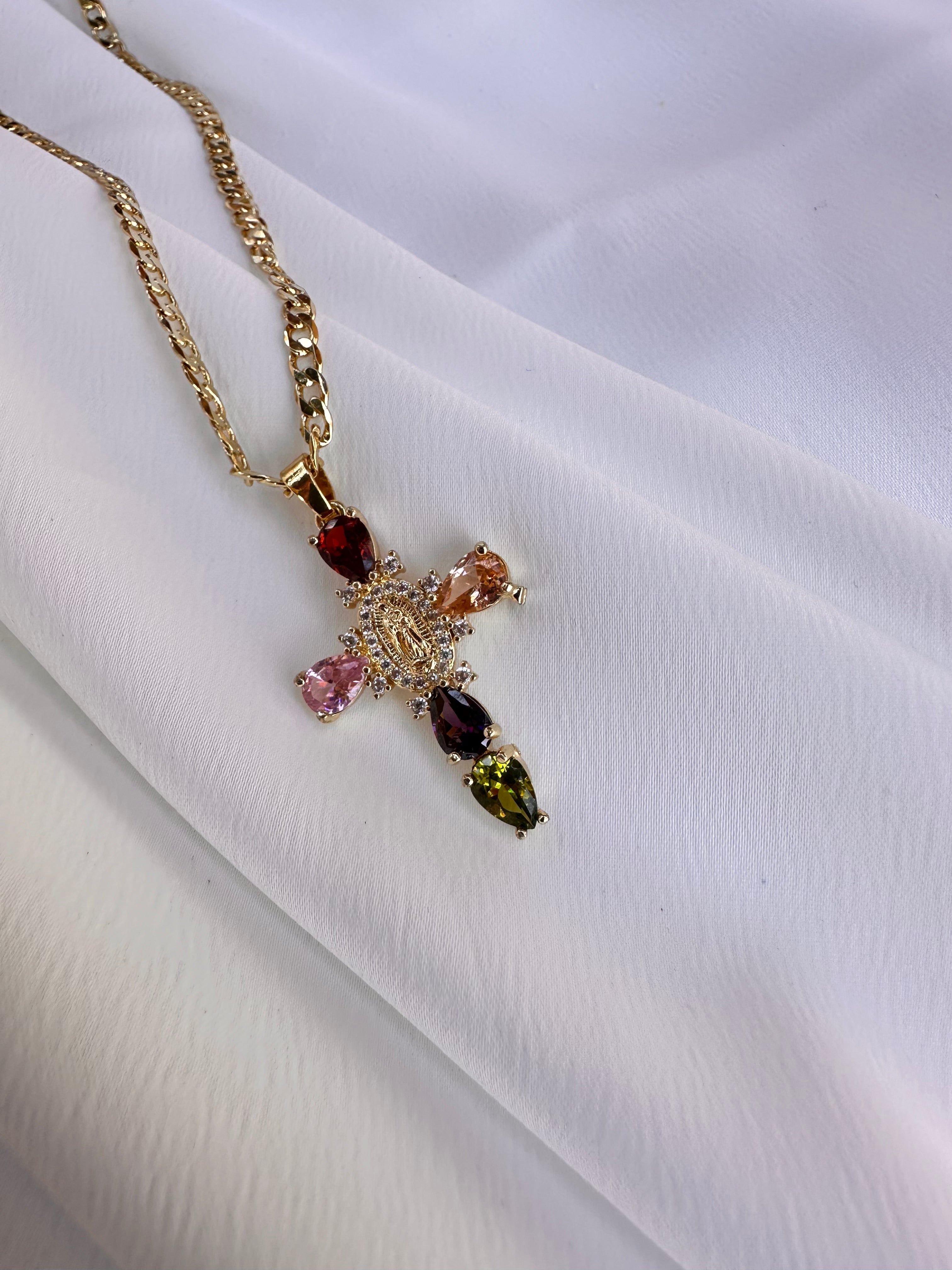 Lady of Guadalupe Cross Necklace