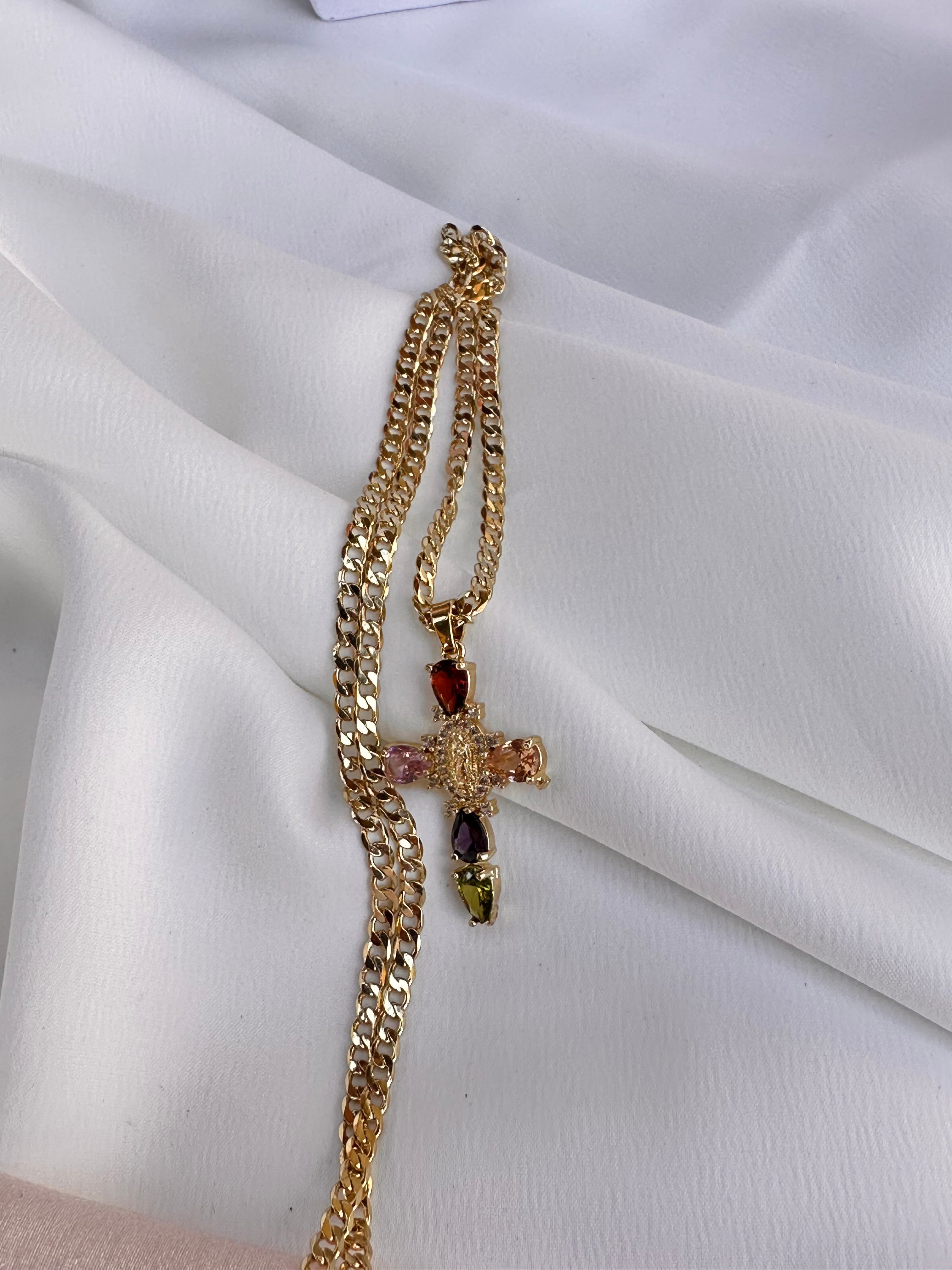 Lady of Guadalupe Cross Necklace