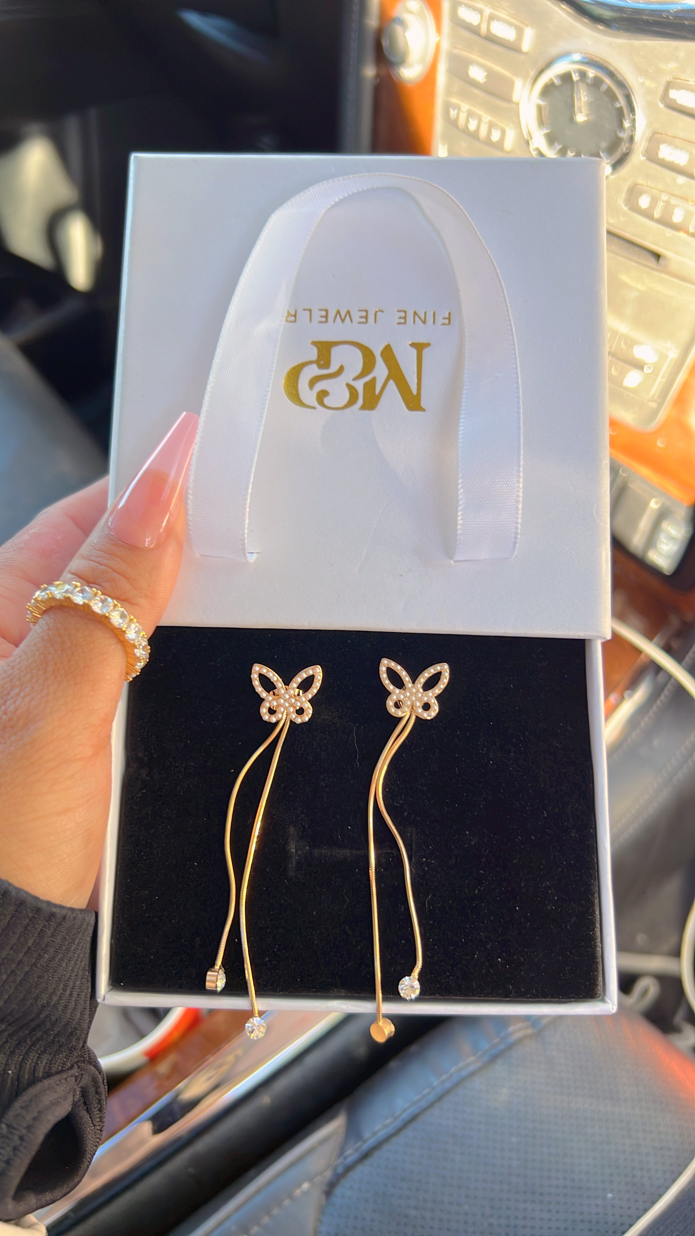 Classy Butterfly Strip Earrings