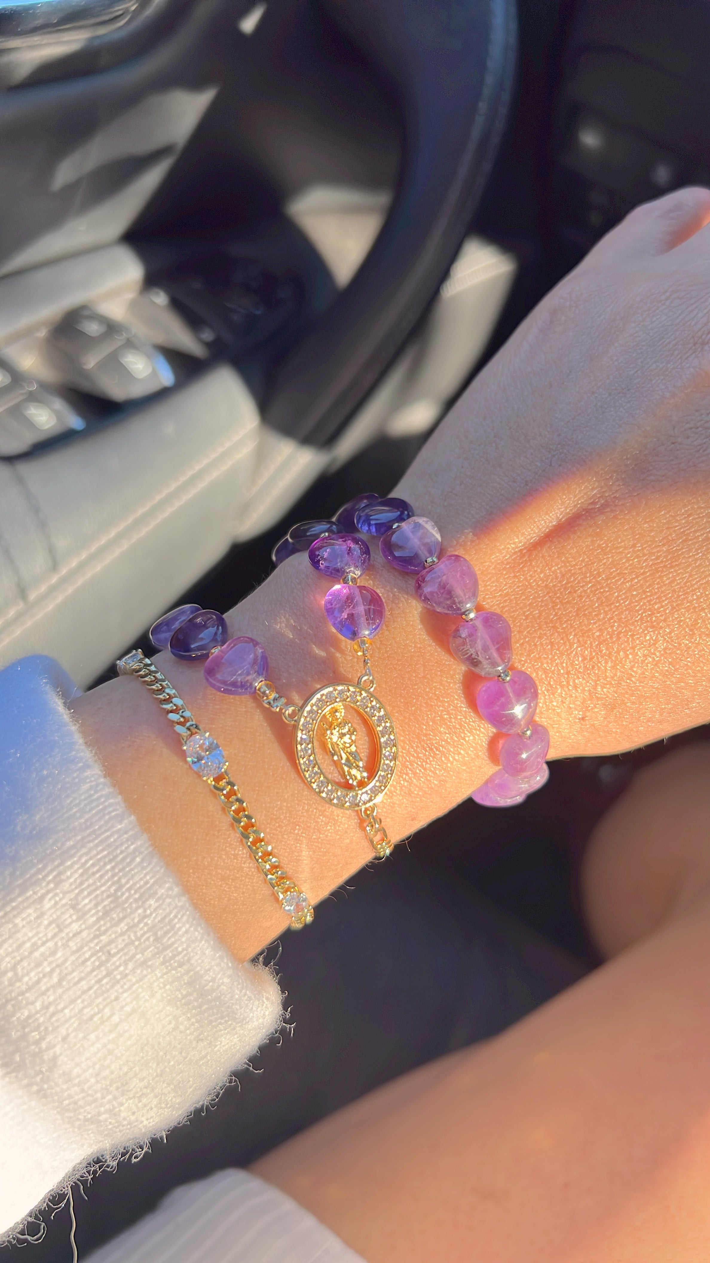 Amethyst Saint Jude Bracelet