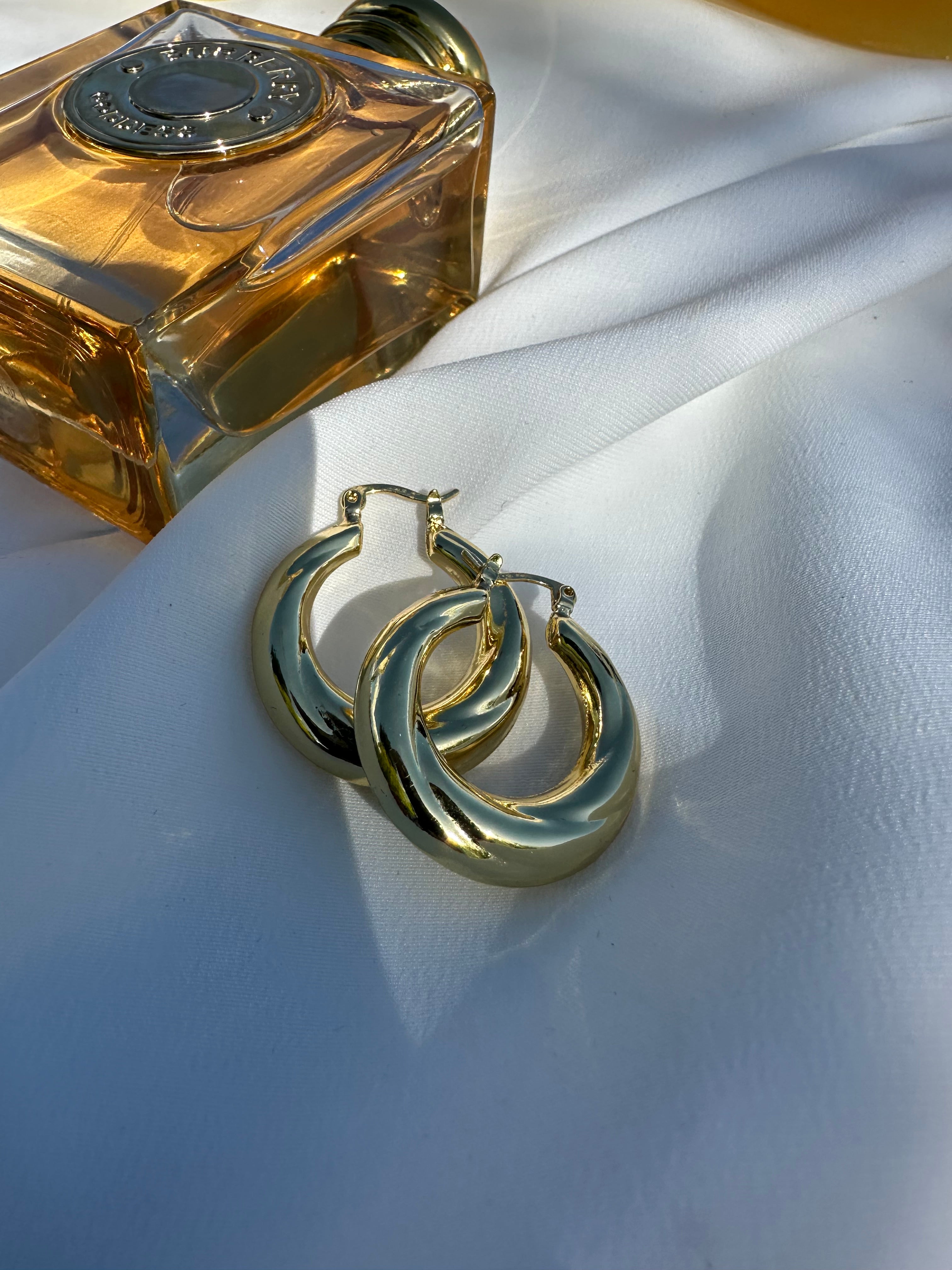 Puffy Gold Hoop