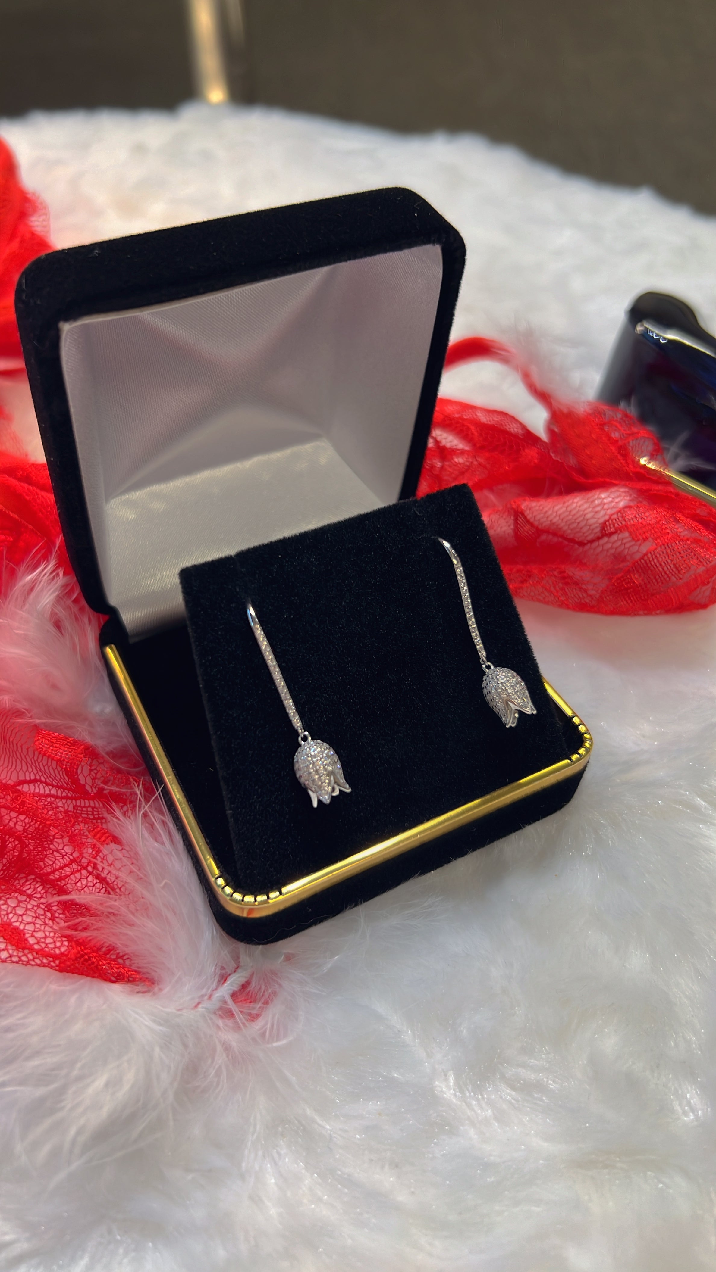 Silver Flower Earrings