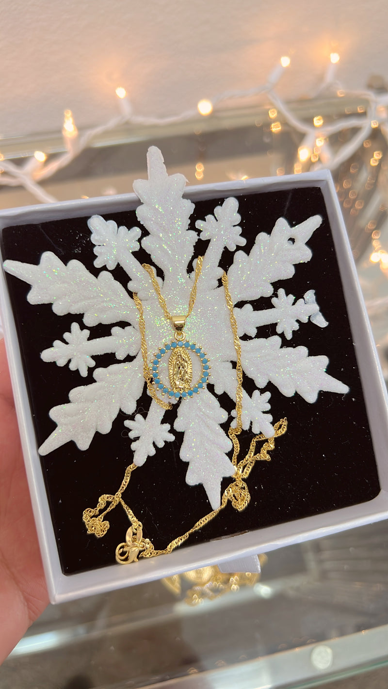 Blue Mary Necklace