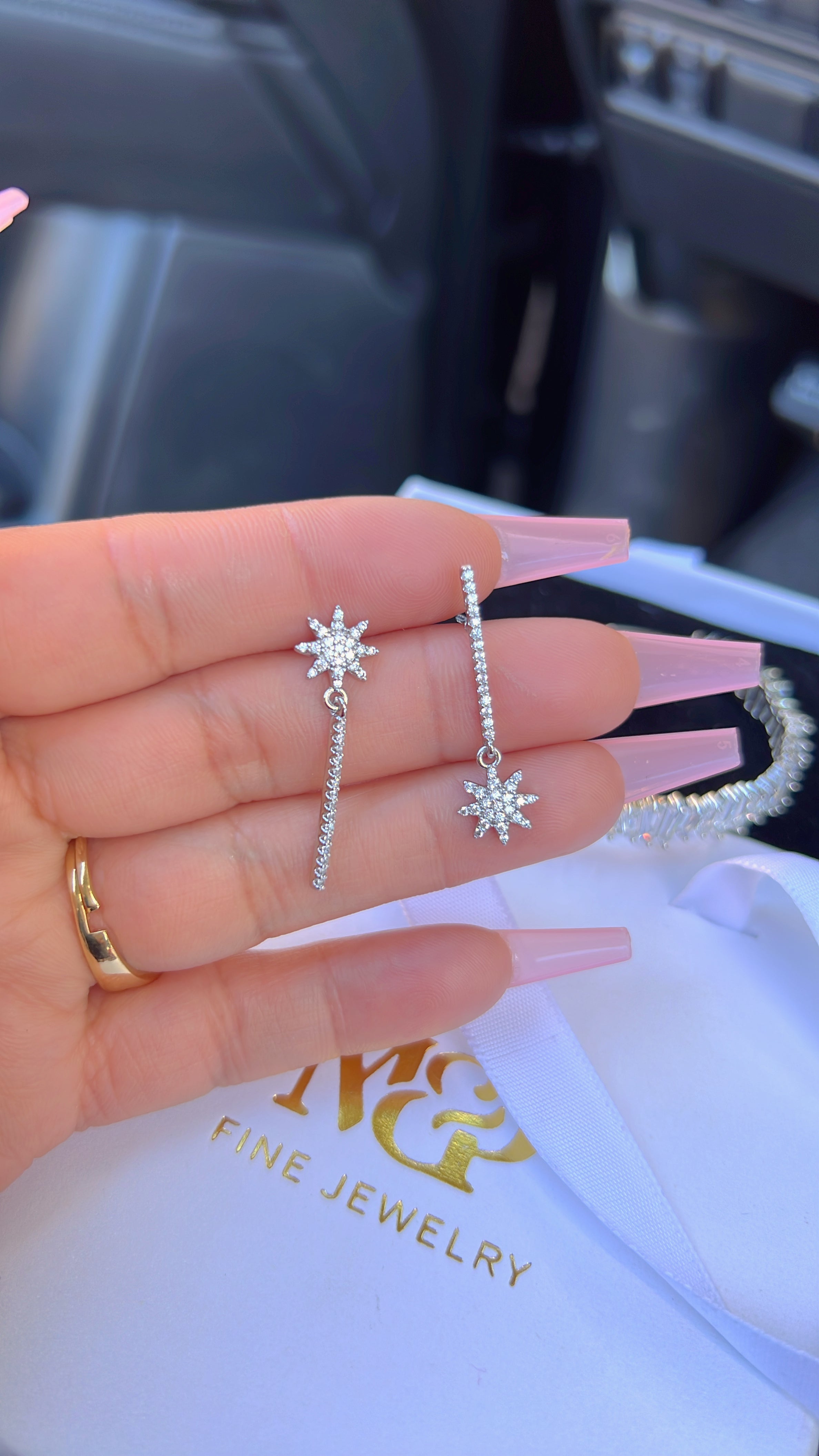 Silver Star Earrings