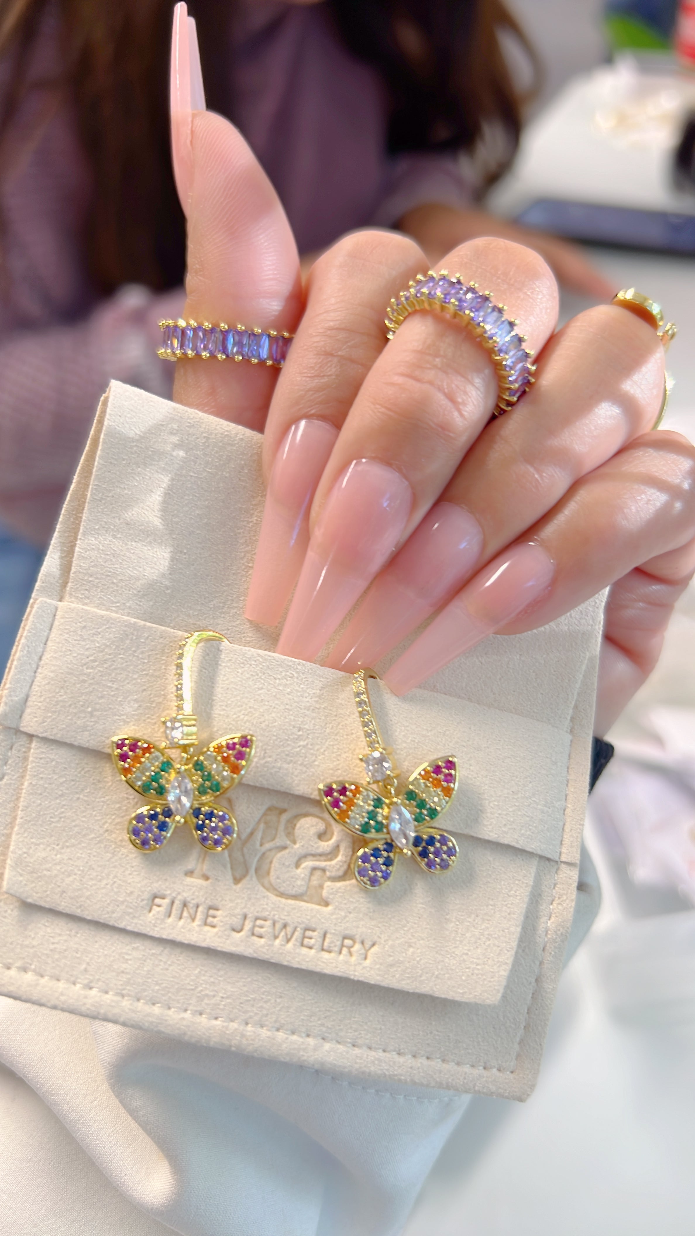 Rainbow Butterfly Earrings