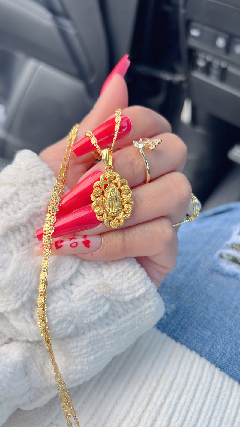 GLD 24K Virgin de Guadalupe Necklace