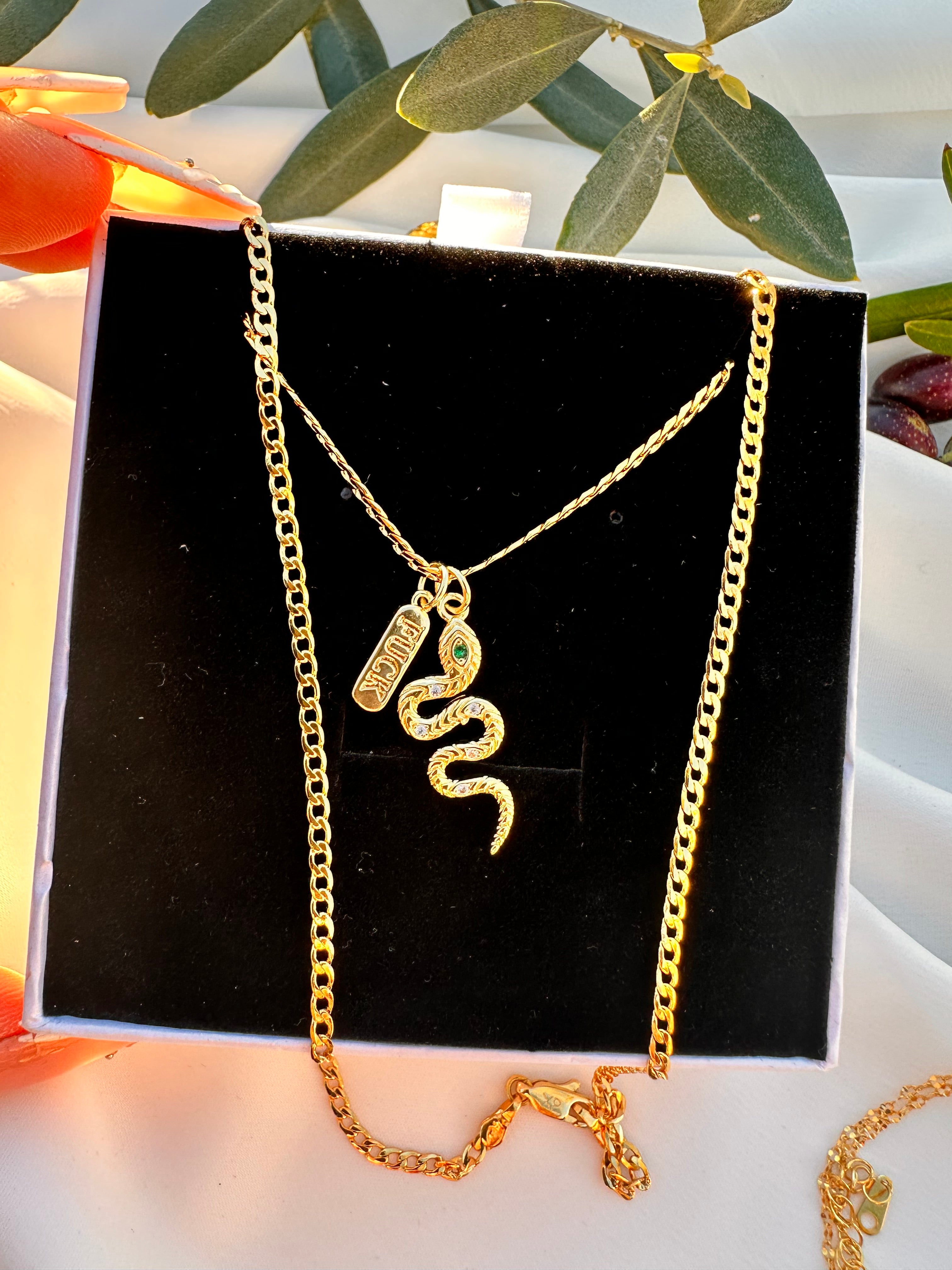 F*** off Snake Necklace