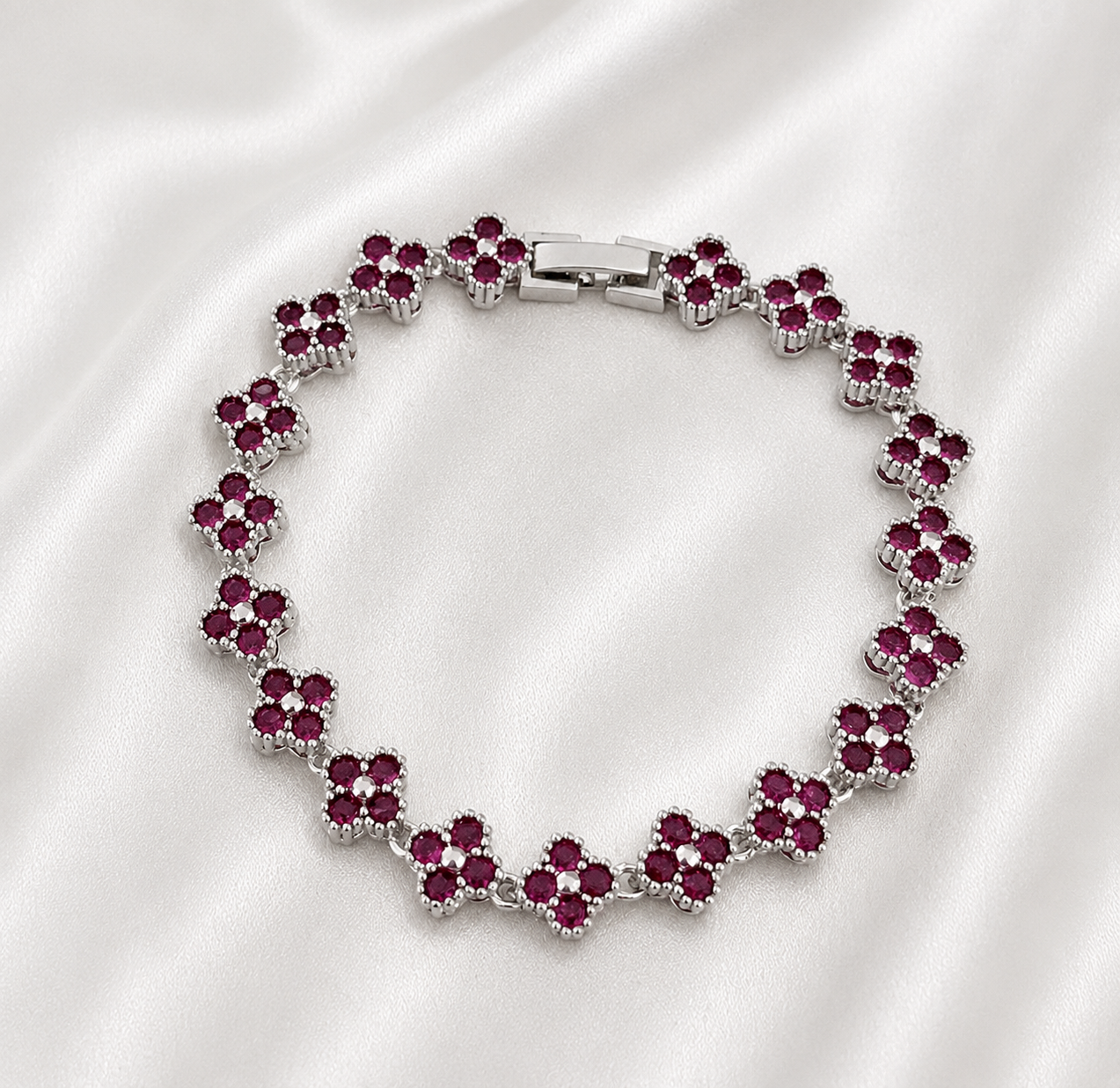 Scarlet Clove Tennis Bracelet